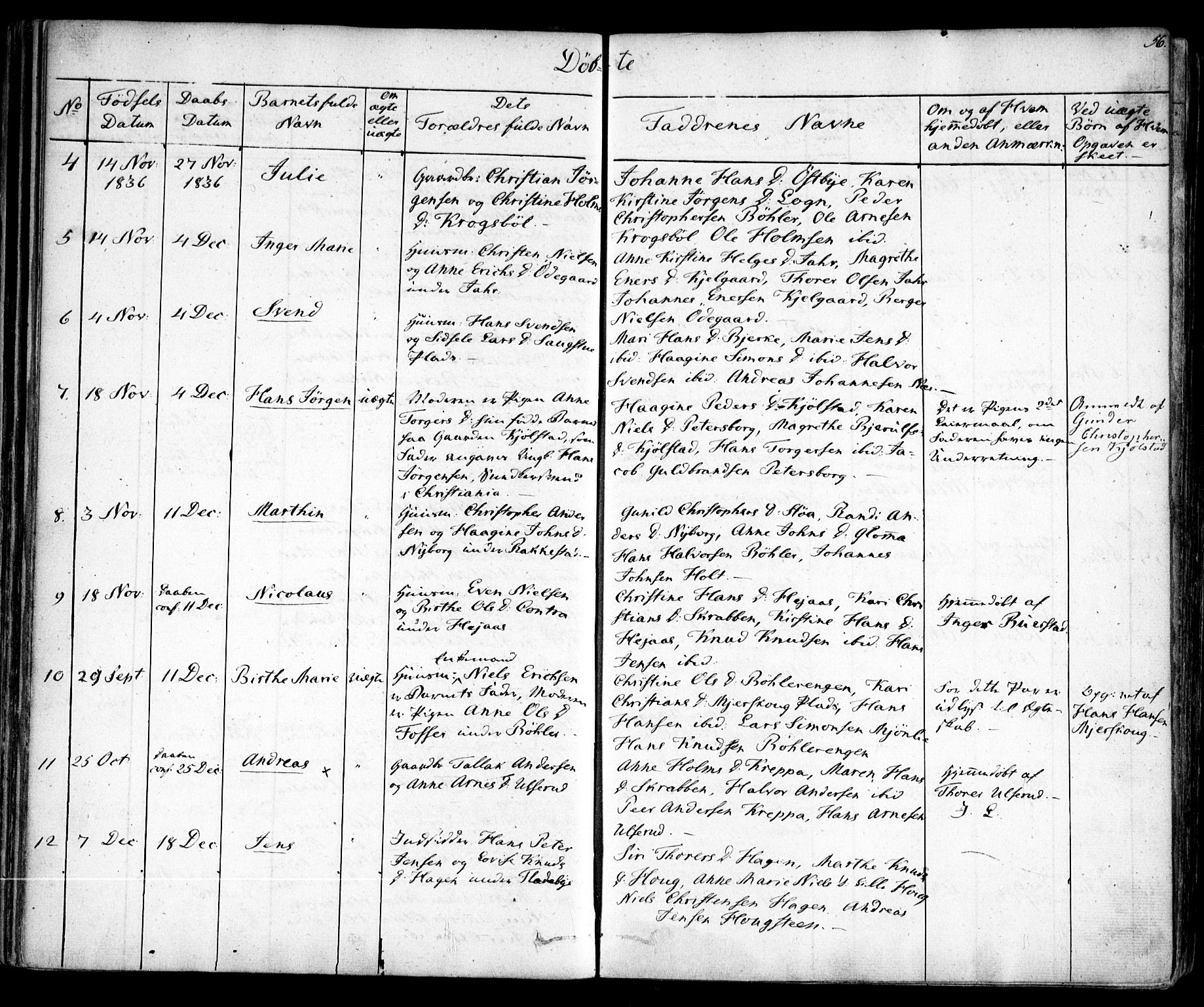 Enebakk prestekontor Kirkebøker, SAO/A-10171c/F/Fa/L0009: Parish register (official) no. I 9, 1832-1861, p. 56