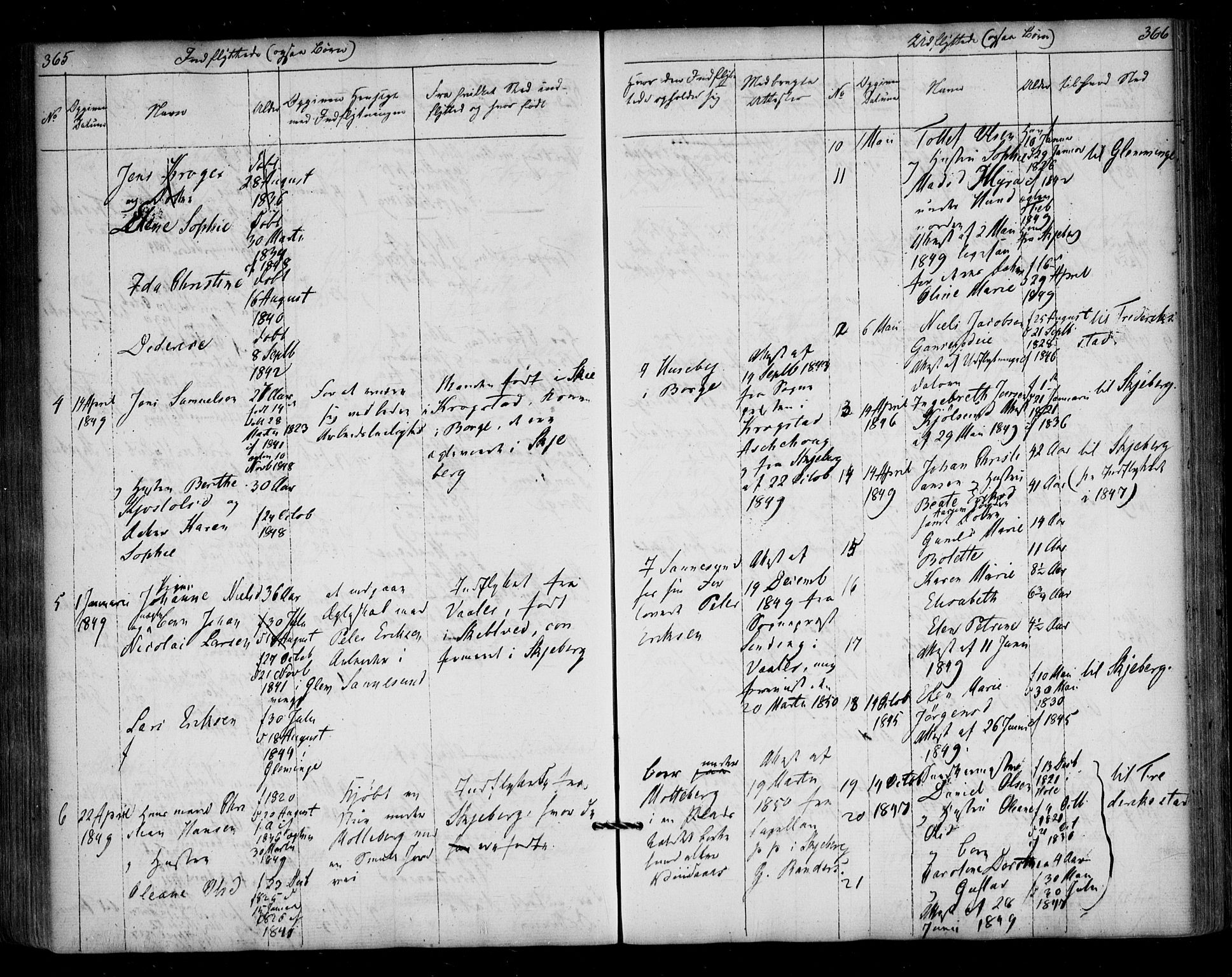 Borge prestekontor Kirkebøker, AV/SAO-A-10903/F/Fa/L0005: Parish register (official) no. I 5, 1848-1860, p. 365-366