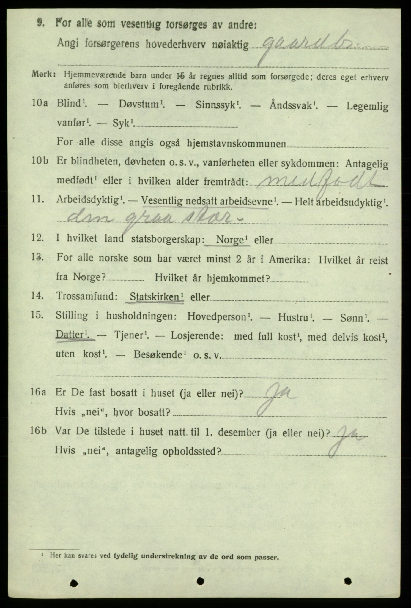 SAB, 1920 census for Kvinnherad, 1920, p. 9259