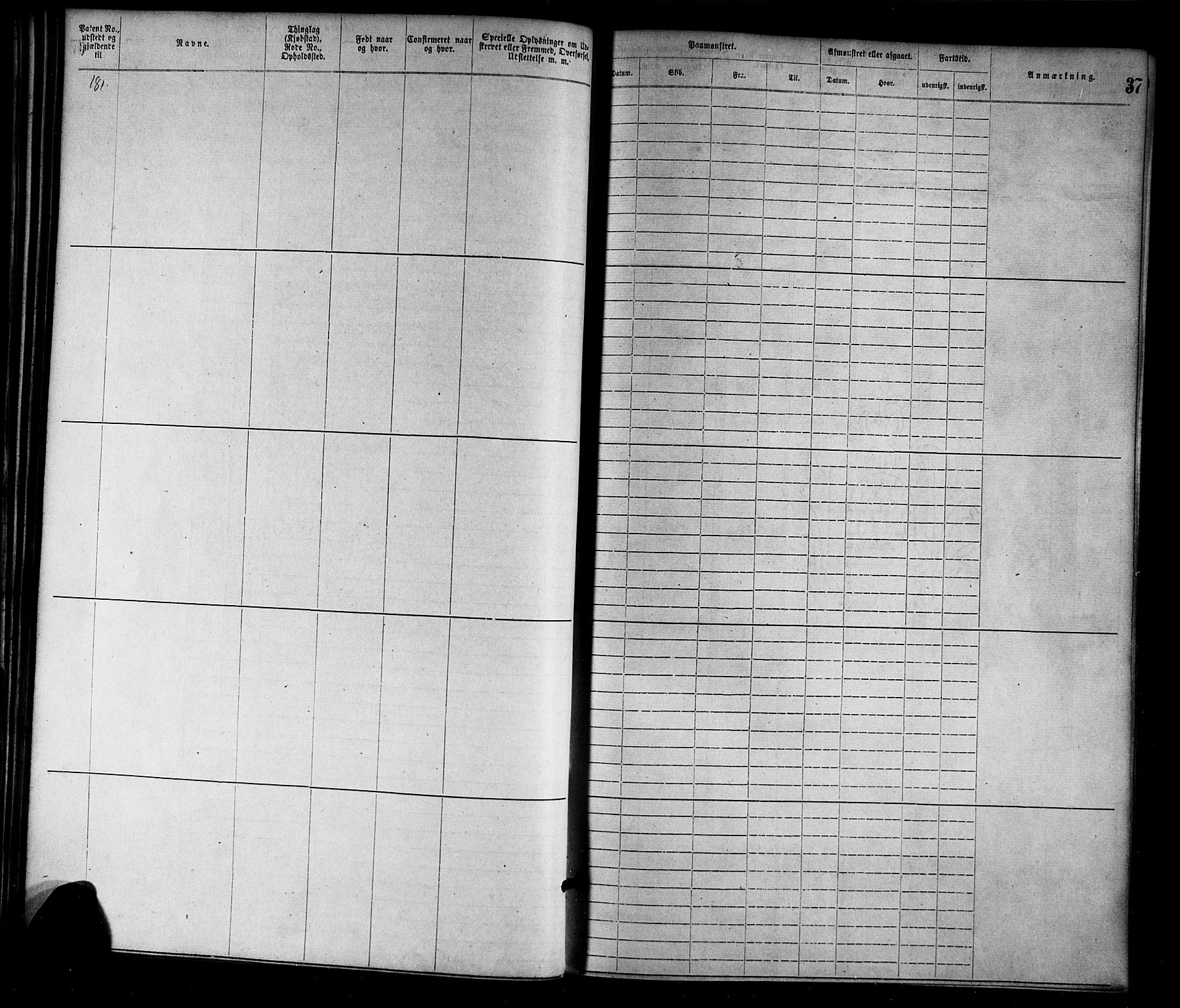 Egersund mønstringskrets, SAK/2031-0019/F/Fa/L0001: Annotasjonsrulle nr 1-1440 med register, O-1, 1869-1895, p. 52