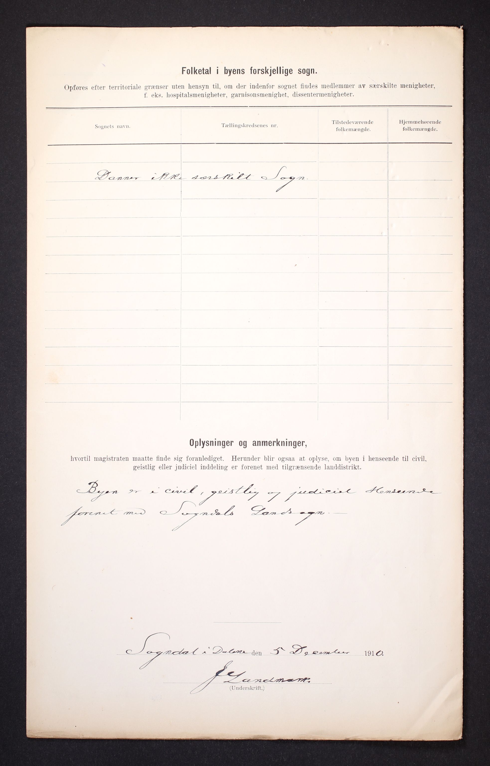 RA, 1910 census for Sokndal, 1910, p. 4