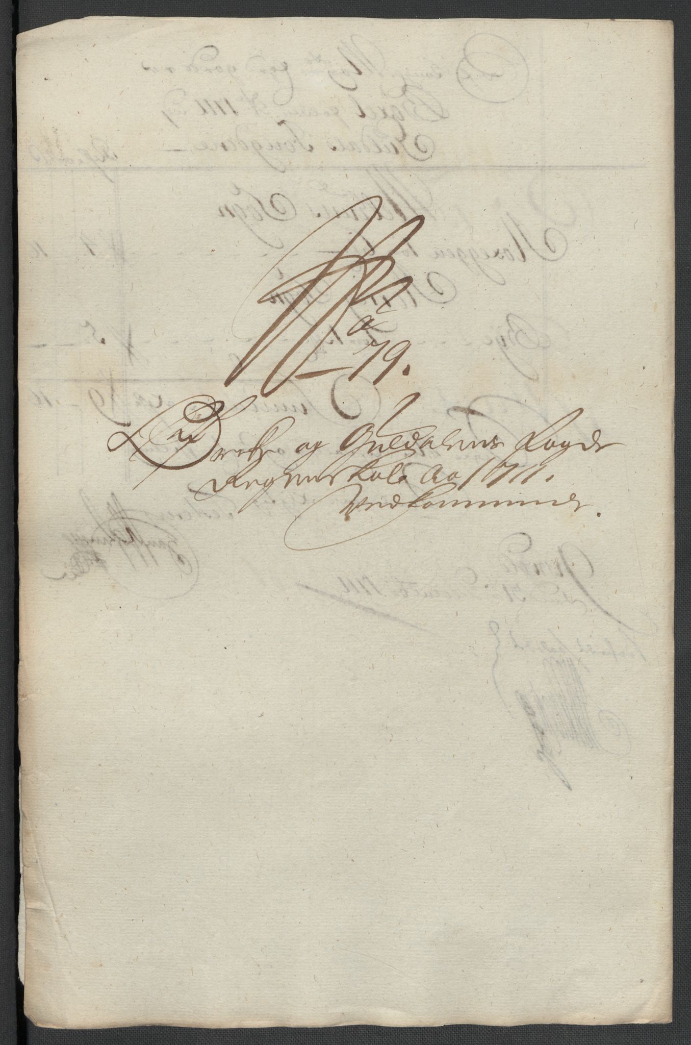 Rentekammeret inntil 1814, Reviderte regnskaper, Fogderegnskap, RA/EA-4092/R60/L3961: Fogderegnskap Orkdal og Gauldal, 1711, p. 380