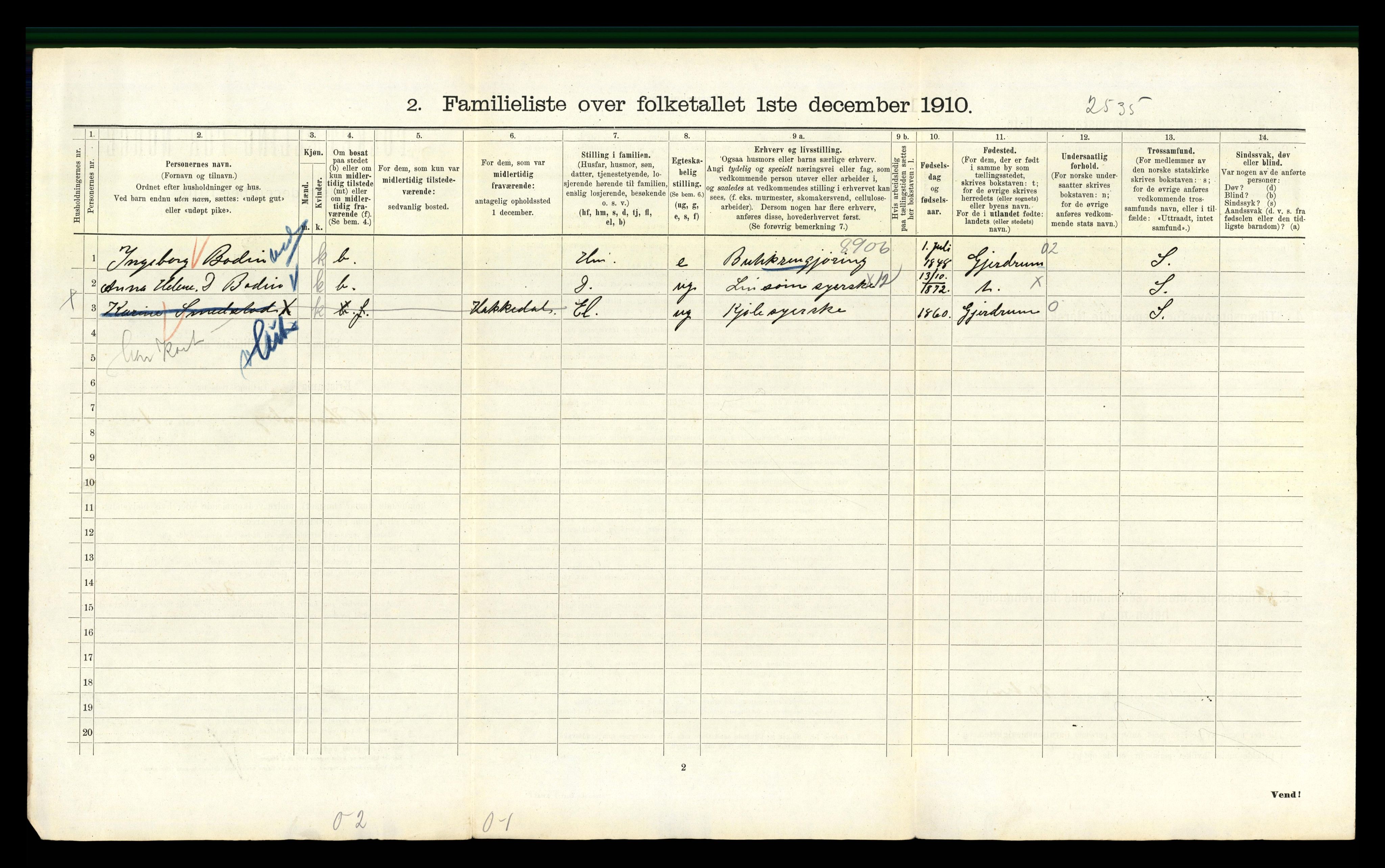 RA, 1910 census for Kristiania, 1910, p. 67414