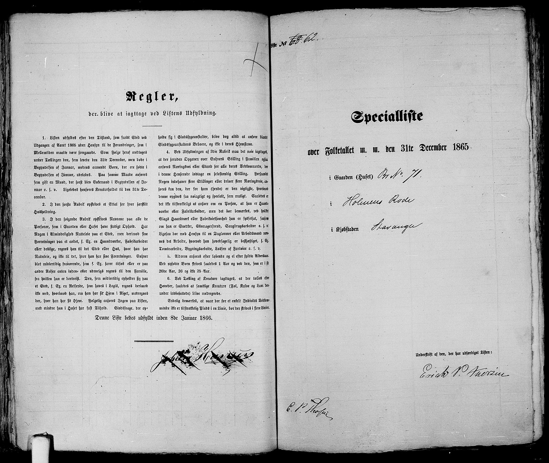 RA, 1865 census for Stavanger, 1865, p. 146