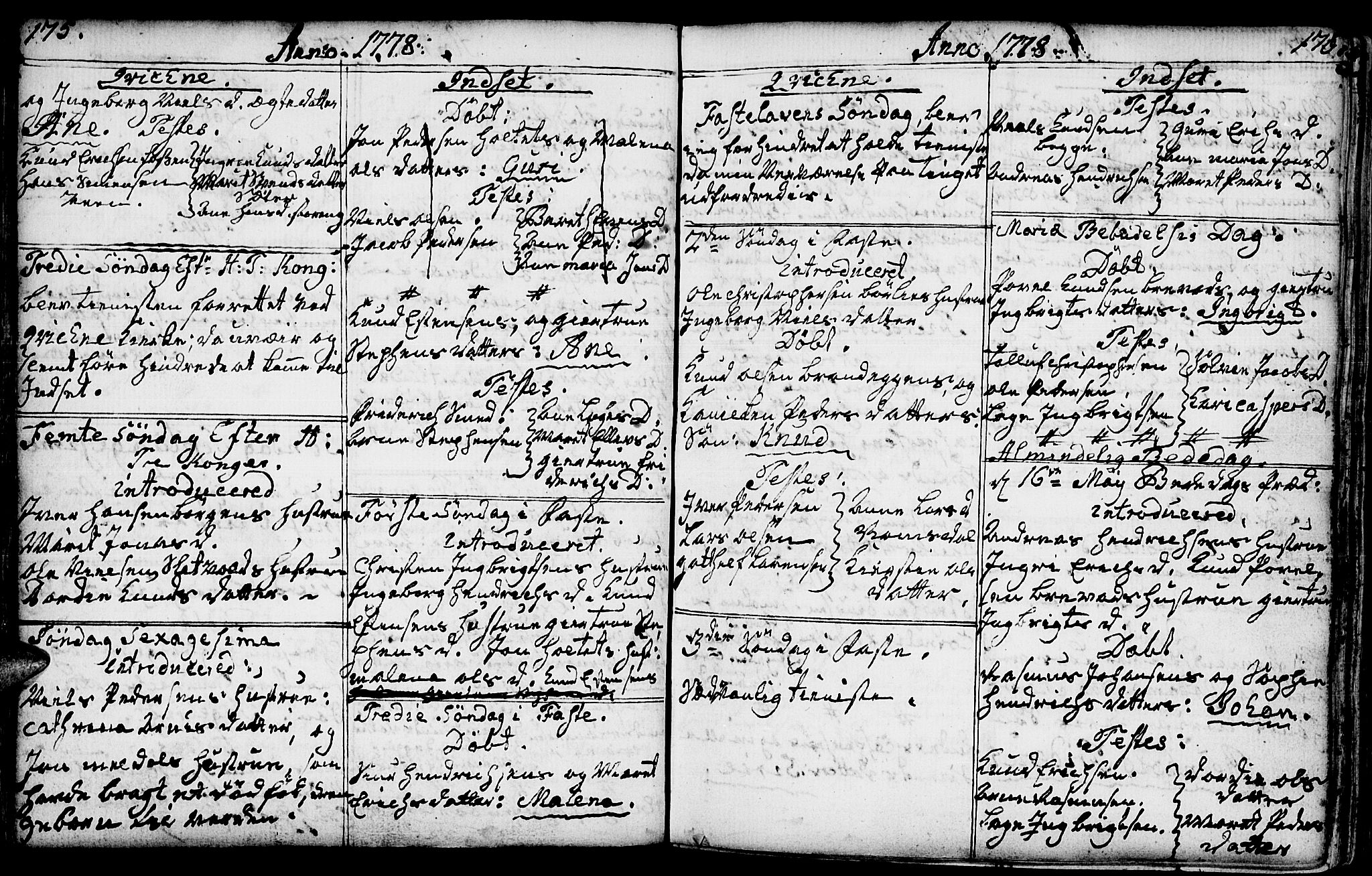 Kvikne prestekontor, AV/SAH-PREST-064/H/Ha/Haa/L0002: Parish register (official) no. 2, 1764-1784, p. 175-176