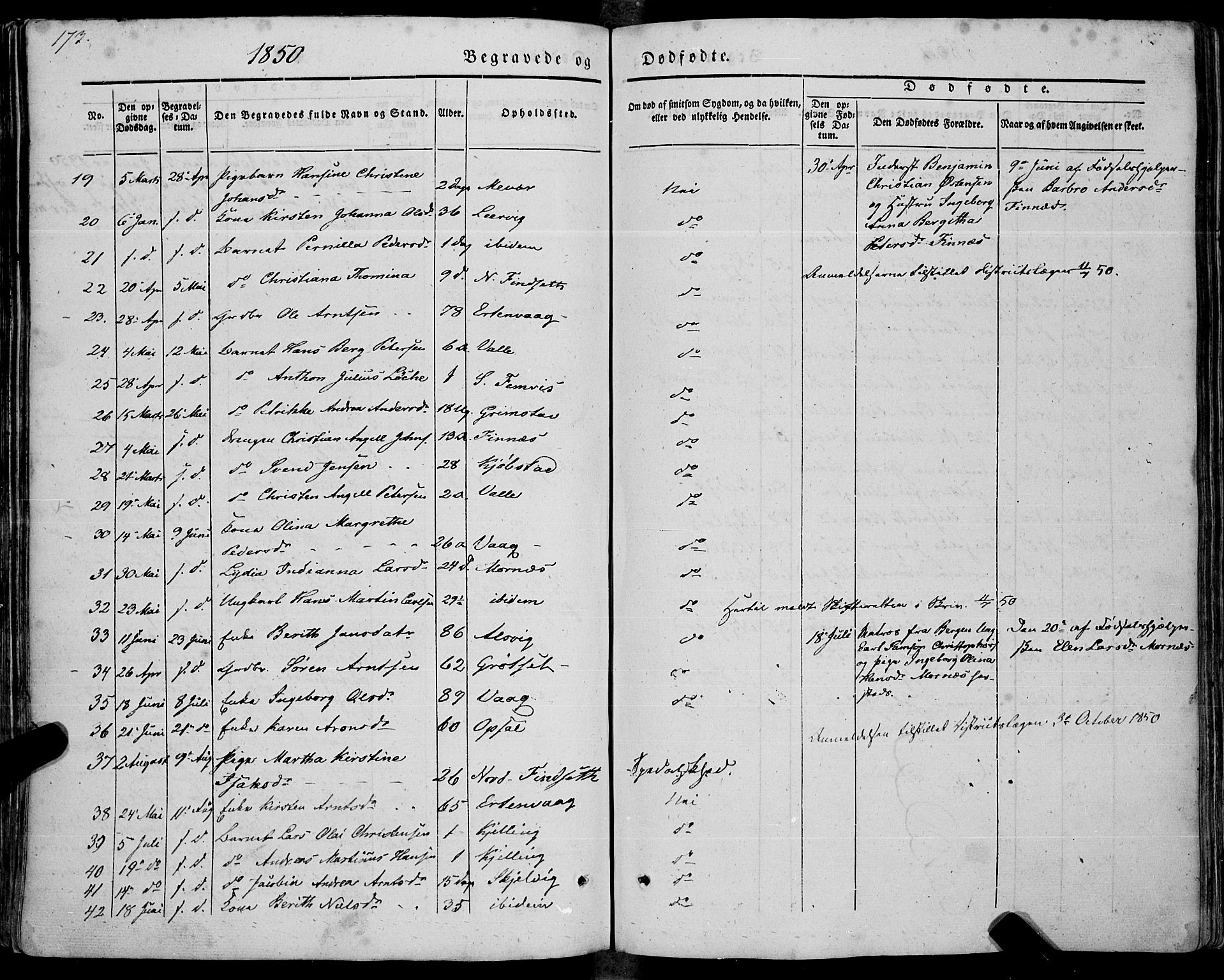 Ministerialprotokoller, klokkerbøker og fødselsregistre - Nordland, AV/SAT-A-1459/805/L0097: Parish register (official) no. 805A04, 1837-1861, p. 173