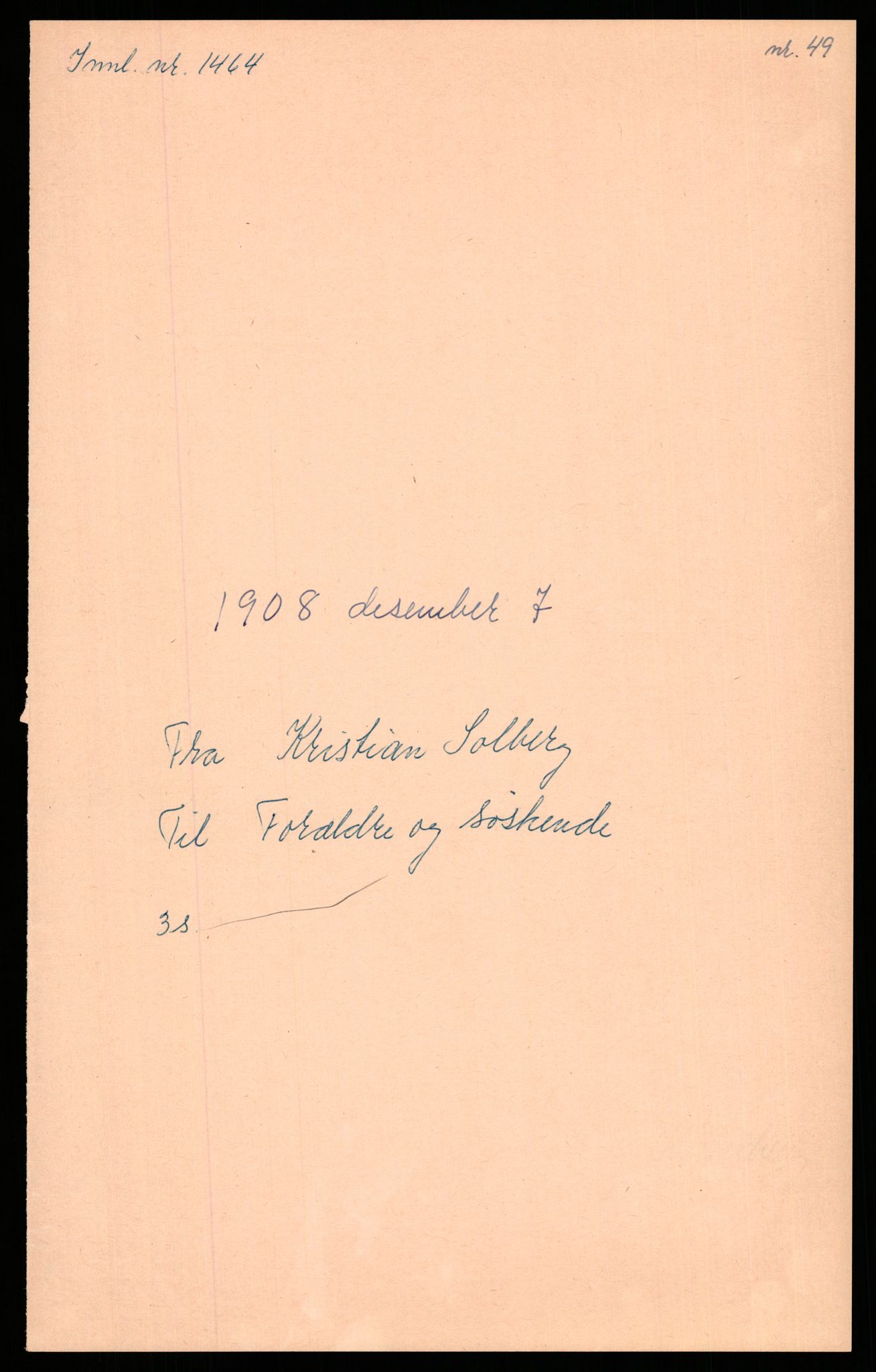 Samlinger til kildeutgivelse, Amerikabrevene, RA/EA-4057/F/L0009: Innlån fra Hedmark: Statsarkivet i Hamar - Wærenskjold, 1838-1914, p. 488