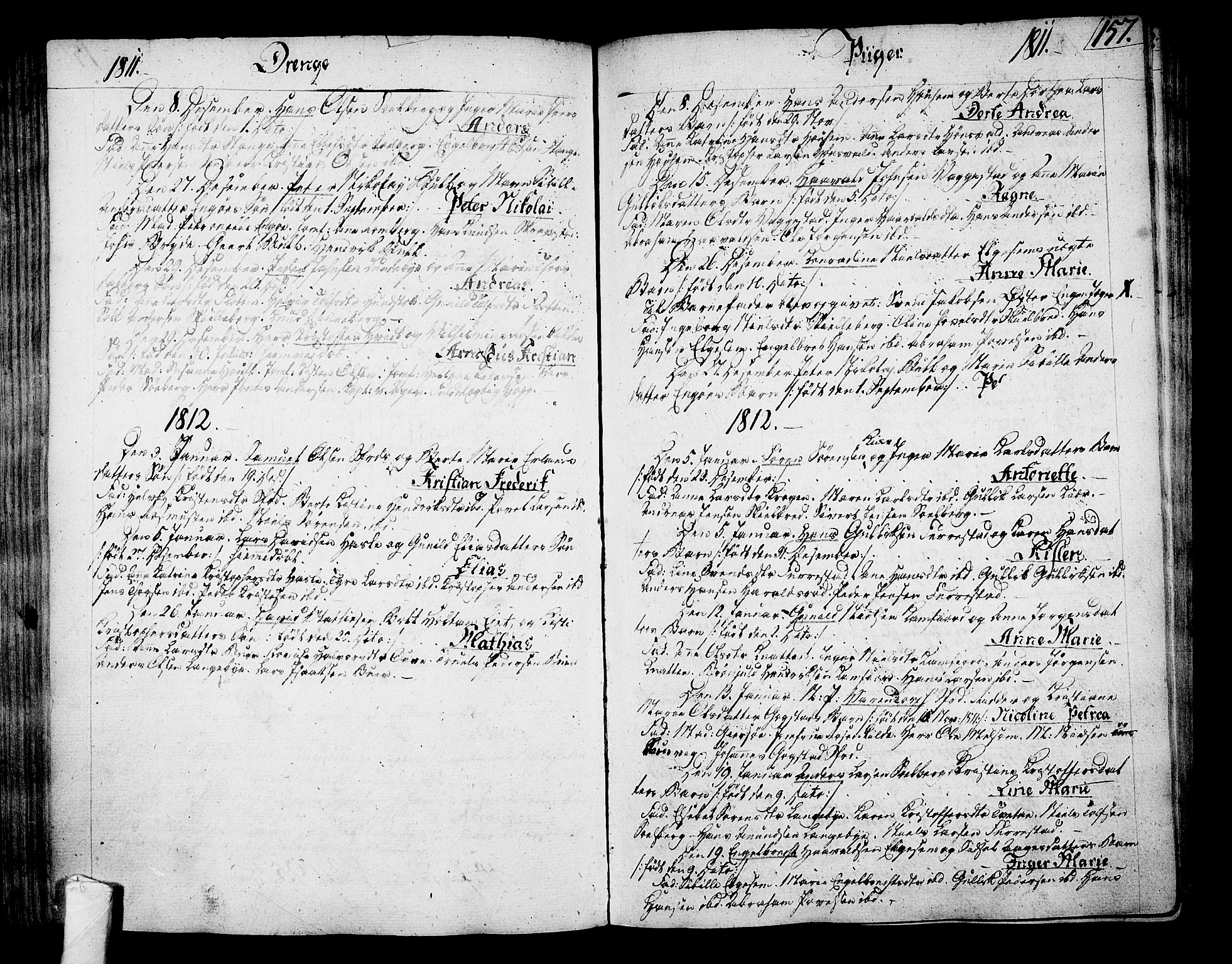 Sandar kirkebøker, SAKO/A-243/F/Fa/L0003: Parish register (official) no. 3, 1789-1814, p. 157