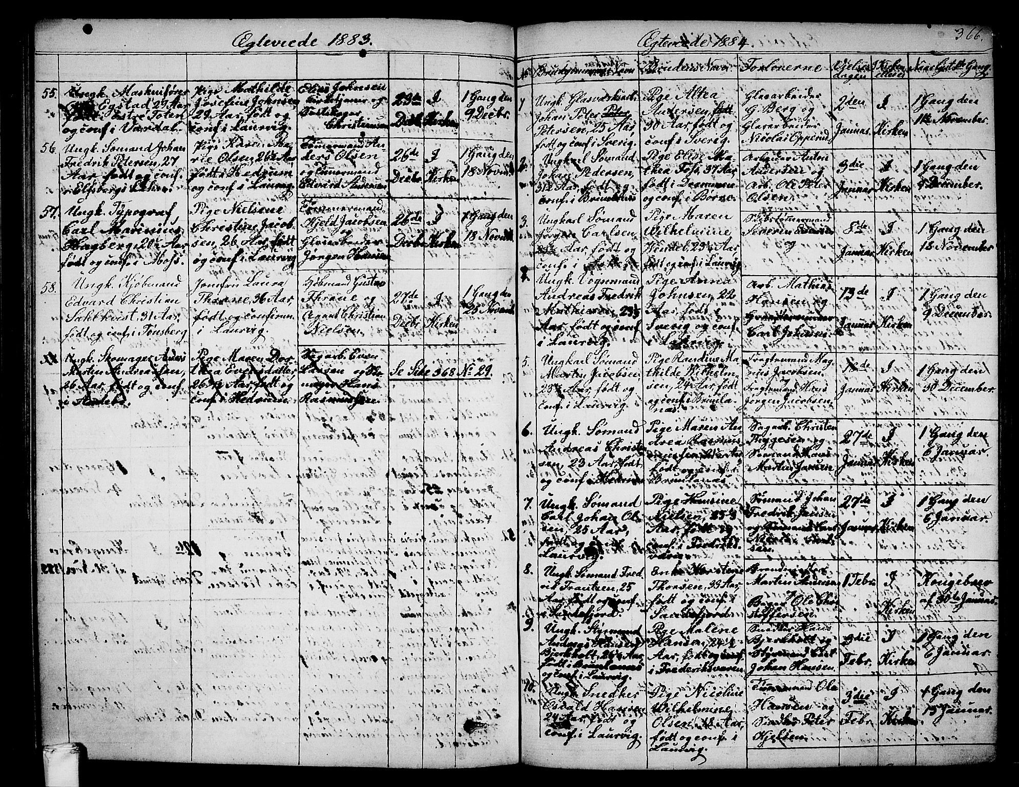 Larvik kirkebøker, AV/SAKO-A-352/G/Ga/L0004: Parish register (copy) no. I 4, 1871-1888, p. 366