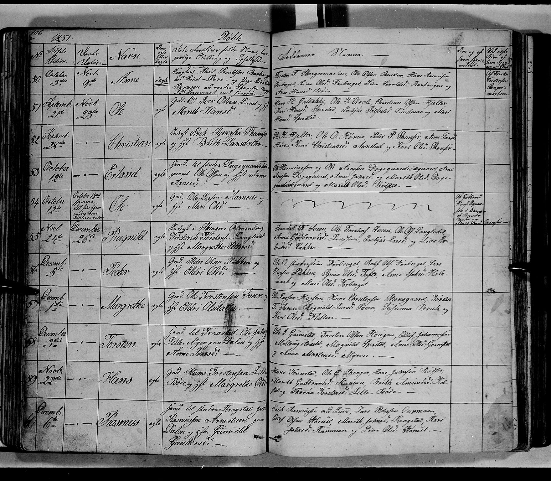 Lom prestekontor, AV/SAH-PREST-070/L/L0004: Parish register (copy) no. 4, 1845-1864, p. 106-107