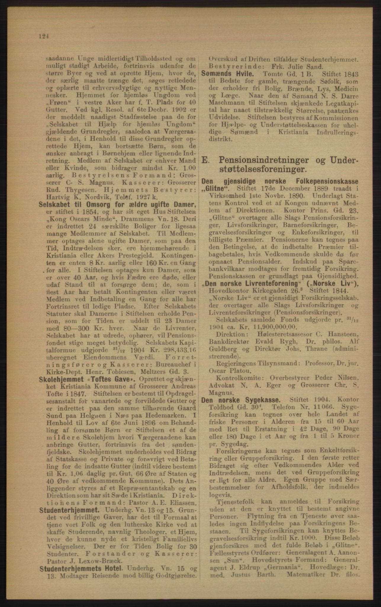 Kristiania/Oslo adressebok, PUBL/-, 1906, p. 124