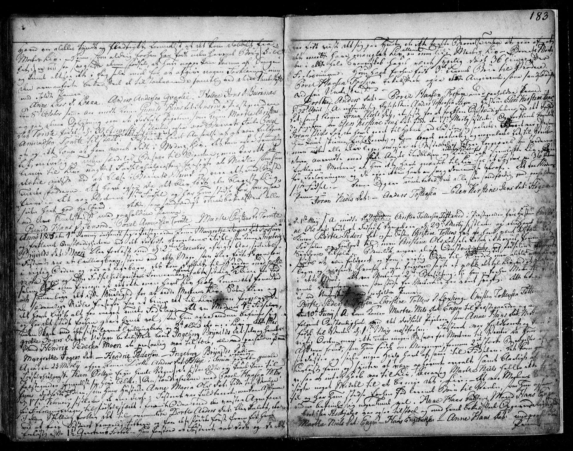 Aurskog prestekontor Kirkebøker, SAO/A-10304a/F/Fa/L0003: Parish register (official) no. I 3, 1767-1807, p. 183