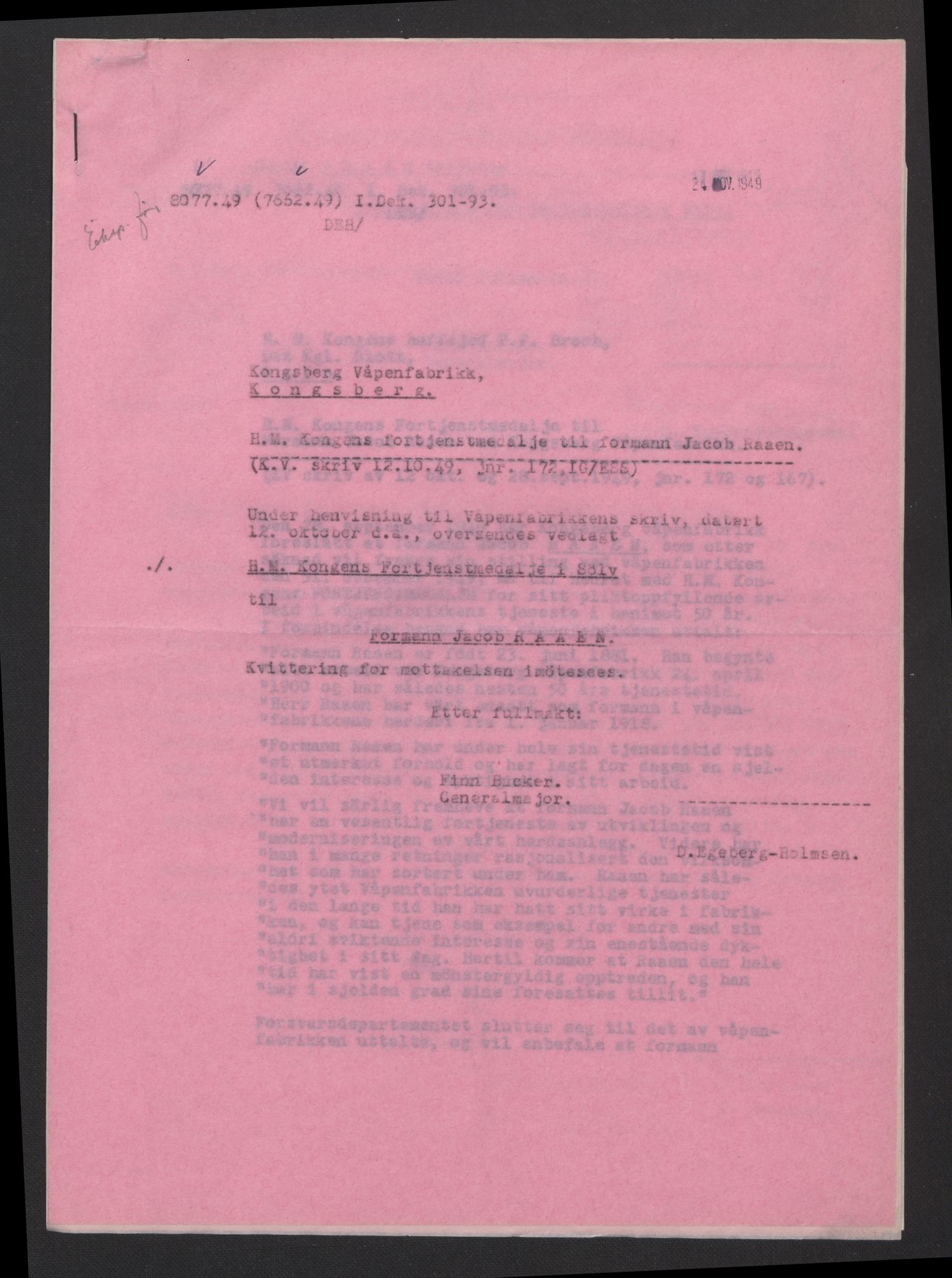 Forsvarsdepartementet, arkivet 1940-1945, RA/RAFA-2062, 1940-1945, p. 860