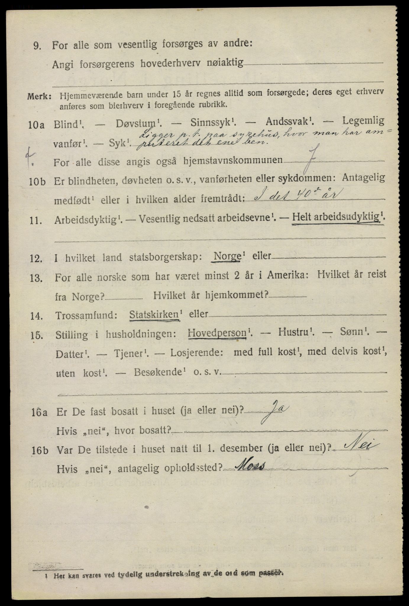 SAO, 1920 census for Moss land district, 1920, p. 8930