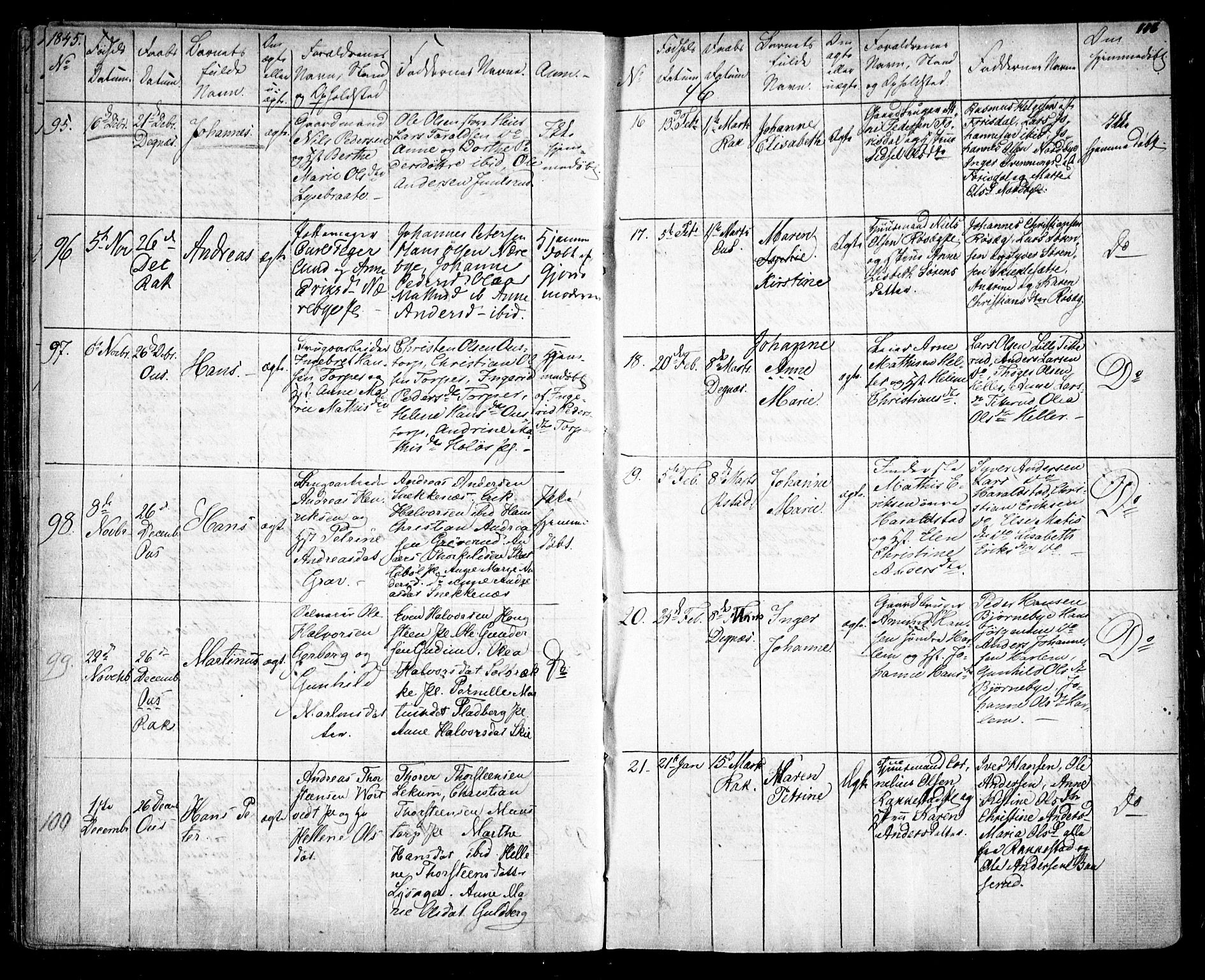Rakkestad prestekontor Kirkebøker, AV/SAO-A-2008/F/Fa/L0008: Parish register (official) no. I 8, 1842-1849, p. 109-110