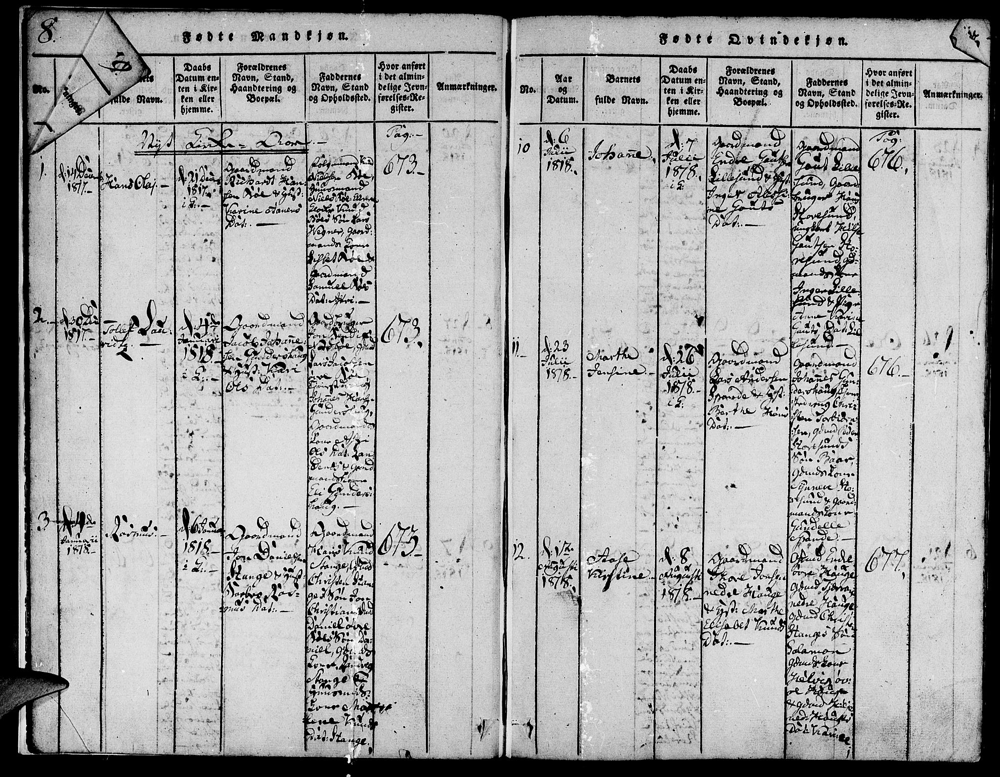 Torvastad sokneprestkontor, AV/SAST-A -101857/H/Ha/Haa/L0004: Parish register (official) no. A 3 /1, 1817-1836, p. 10-11