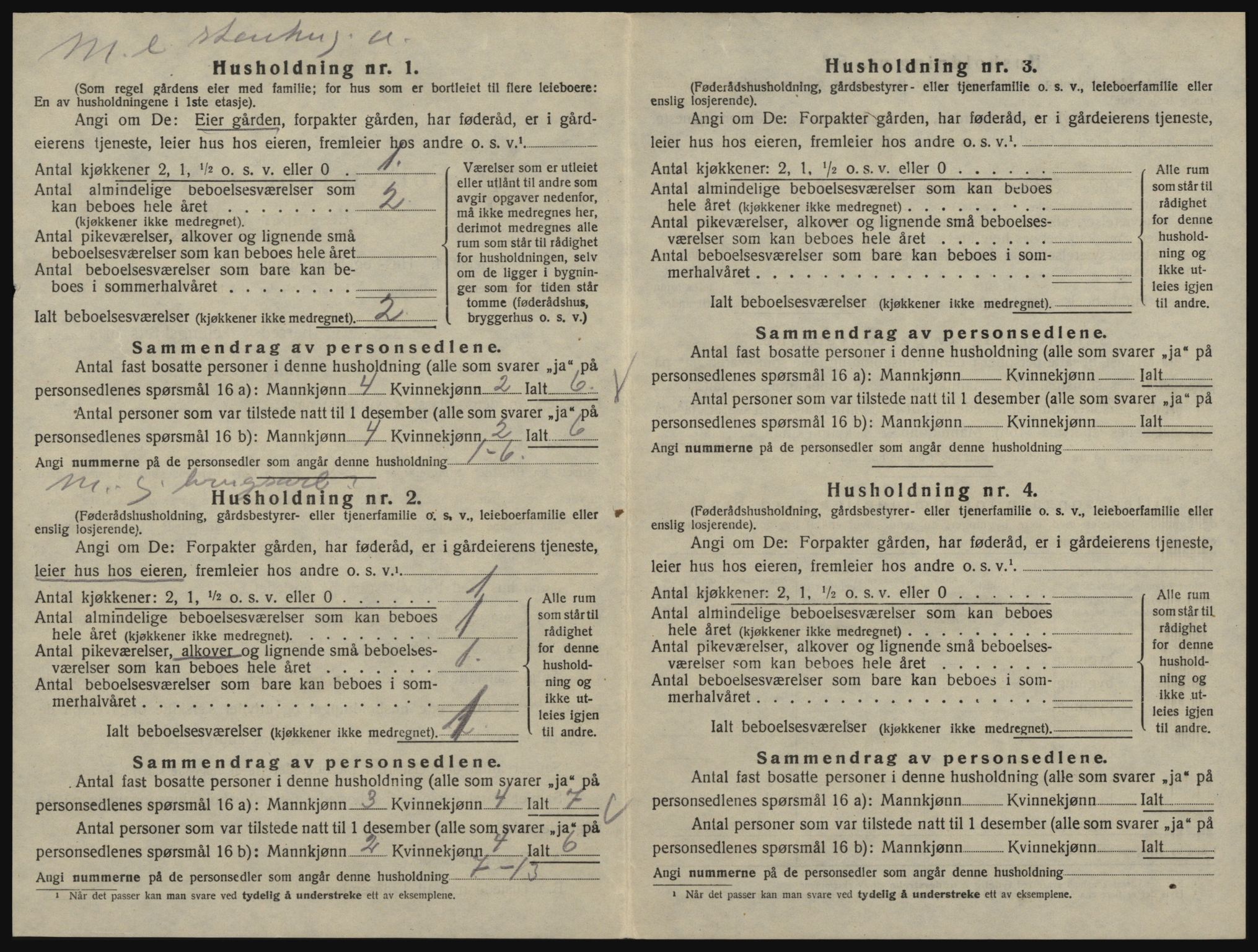 SAO, 1920 census for Glemmen, 1920, p. 596