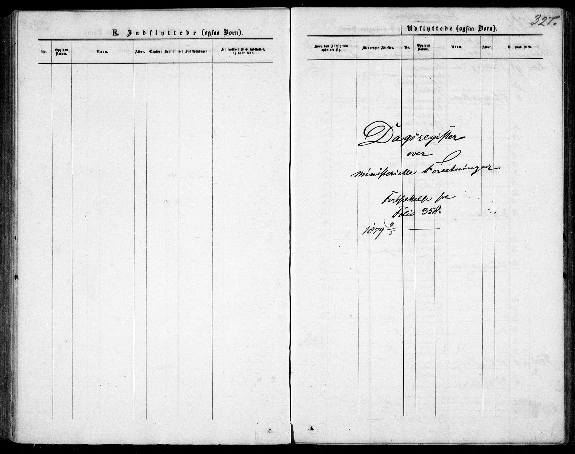 Garnisonsmenigheten Kirkebøker, SAO/A-10846/F/Fa/L0011: Parish register (official) no. 11, 1870-1880, p. 327