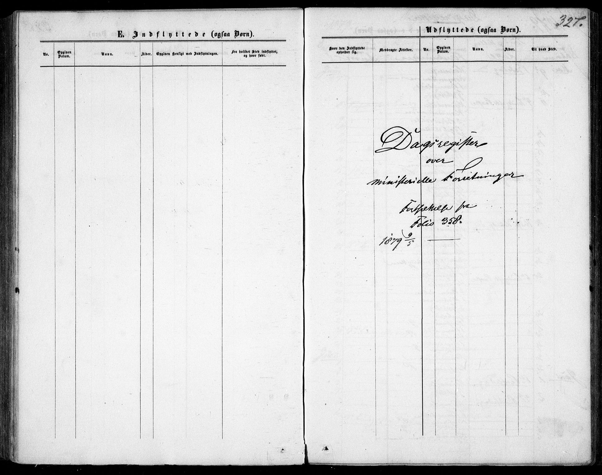 Garnisonsmenigheten Kirkebøker, AV/SAO-A-10846/F/Fa/L0011: Parish register (official) no. 11, 1870-1880, p. 327