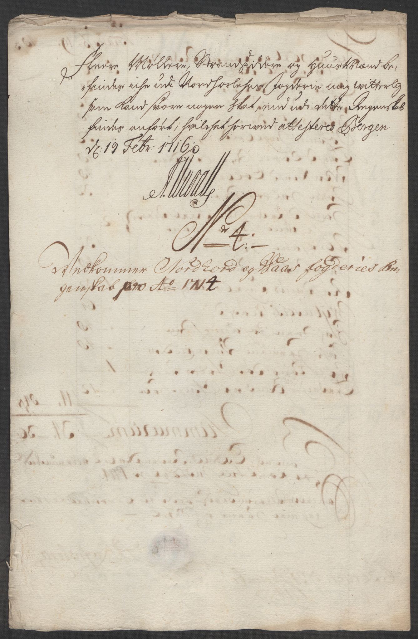 Rentekammeret inntil 1814, Reviderte regnskaper, Fogderegnskap, AV/RA-EA-4092/R51/L3197: Fogderegnskap Nordhordland og Voss, 1714, p. 149