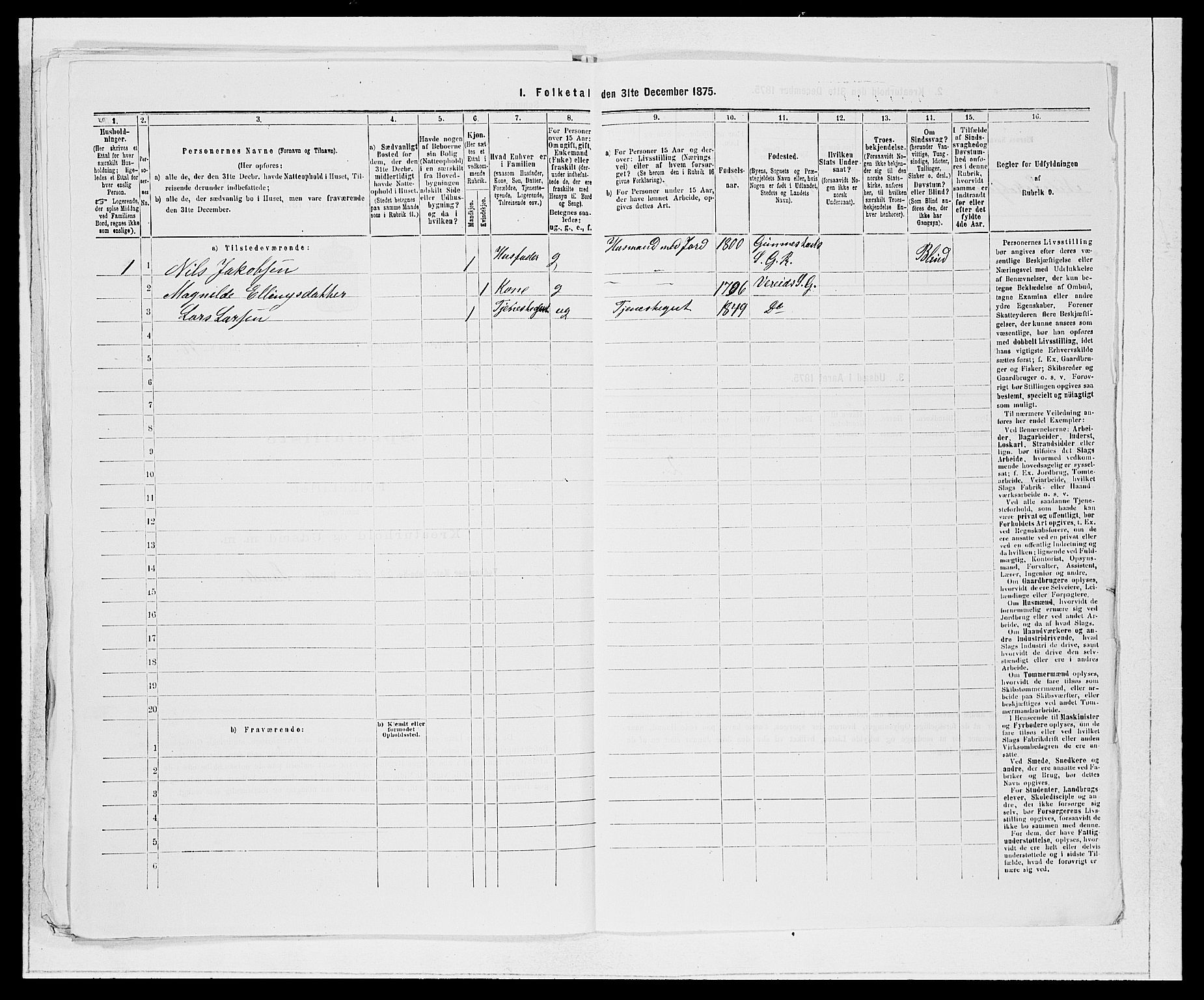 SAB, 1875 Census for 1445P Gloppen, 1875, p. 579