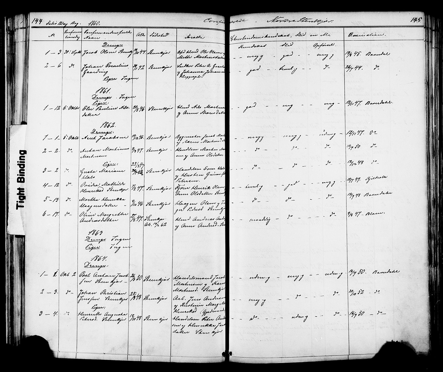 Ministerialprotokoller, klokkerbøker og fødselsregistre - Nord-Trøndelag, SAT/A-1458/739/L0367: Parish register (official) no. 739A01 /2, 1838-1868, p. 144-145