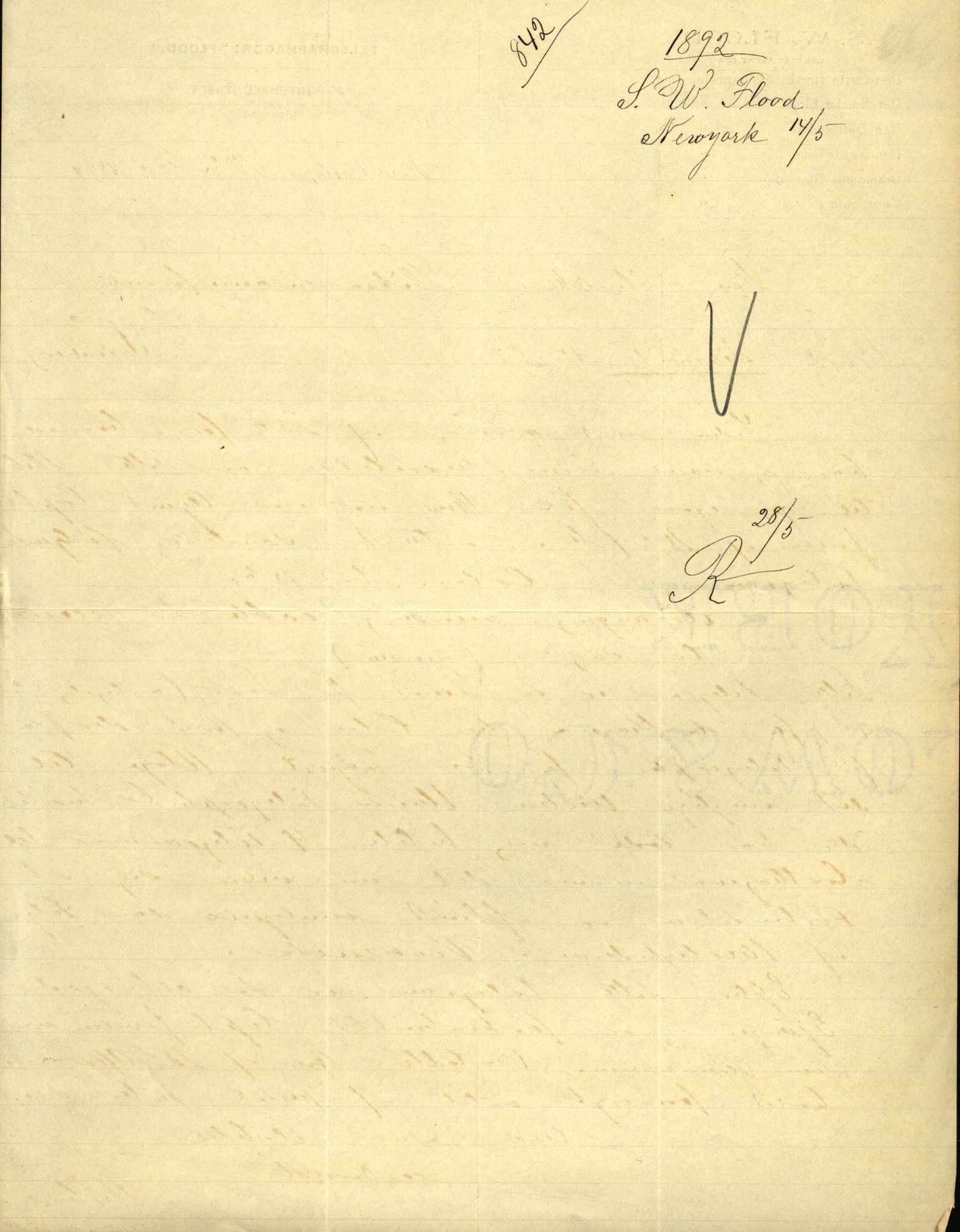 Pa 63 - Østlandske skibsassuranceforening, VEMU/A-1079/G/Ga/L0029/0007: Havaridokumenter / Diamant, Foldin, Aise, Florida, Flora, 1892, p. 84