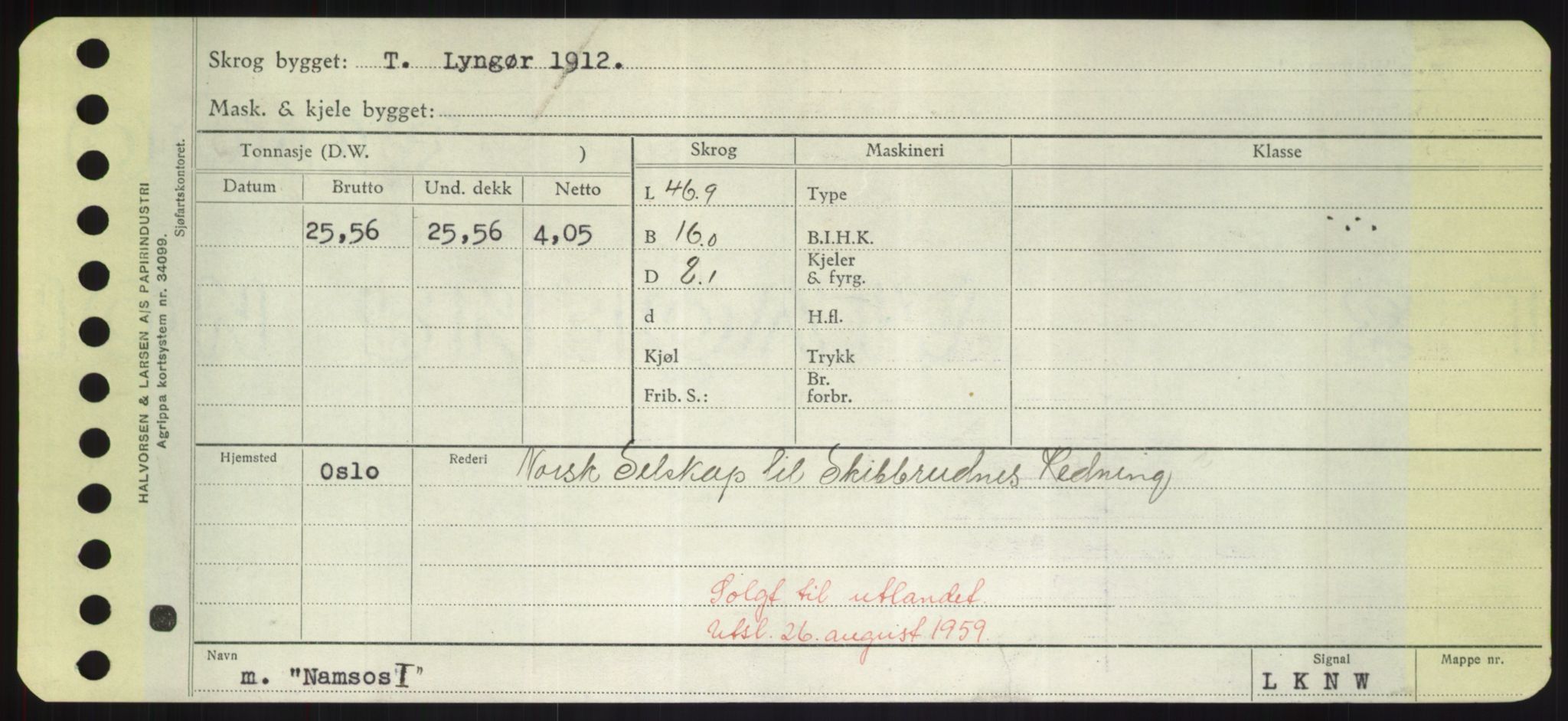 Sjøfartsdirektoratet med forløpere, Skipsmålingen, RA/S-1627/H/Hd/L0026: Fartøy, N-Norhol, p. 33