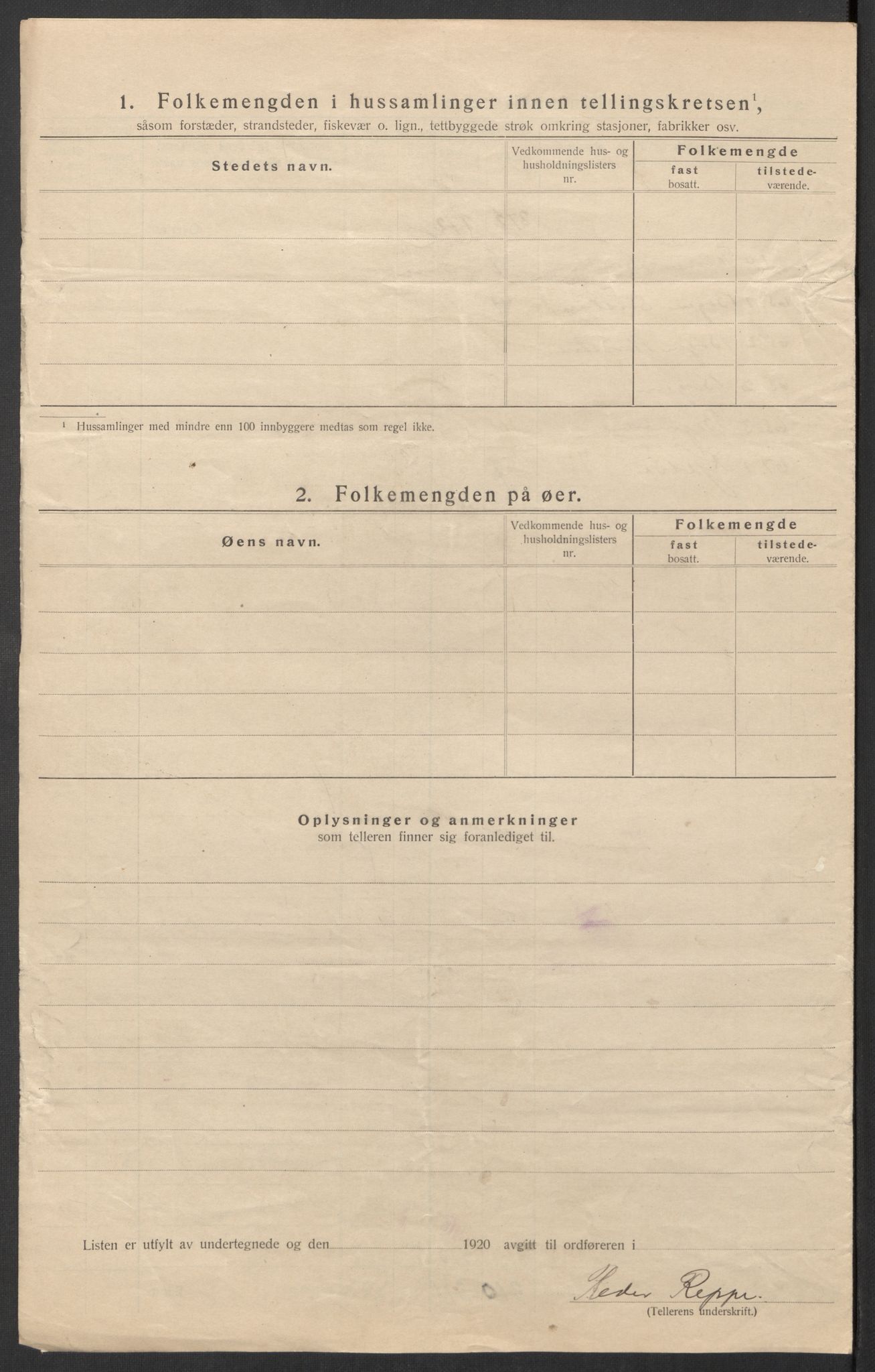 SAT, 1920 census for Singsås, 1920, p. 23