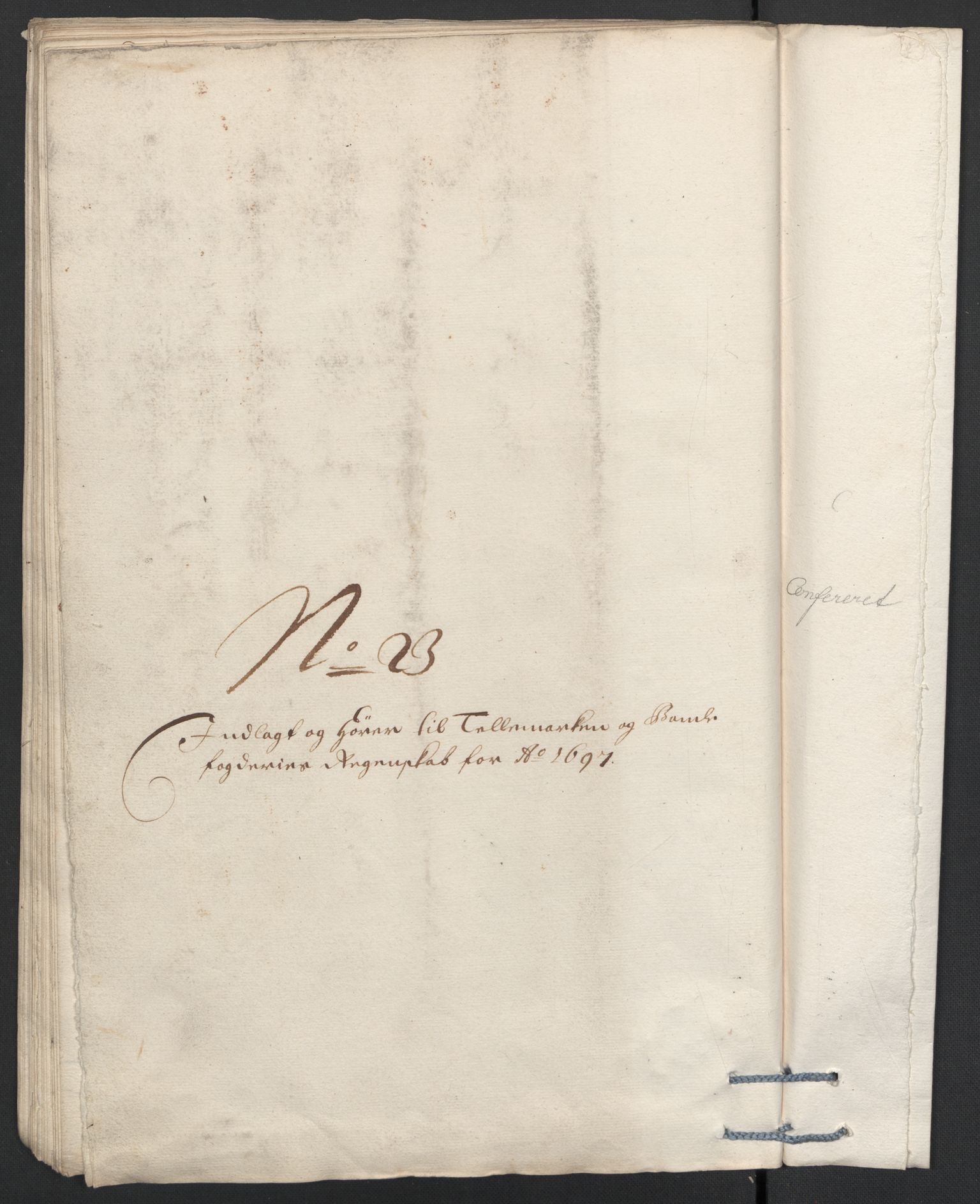 Rentekammeret inntil 1814, Reviderte regnskaper, Fogderegnskap, RA/EA-4092/R36/L2097: Fogderegnskap Øvre og Nedre Telemark og Bamble, 1697, p. 209