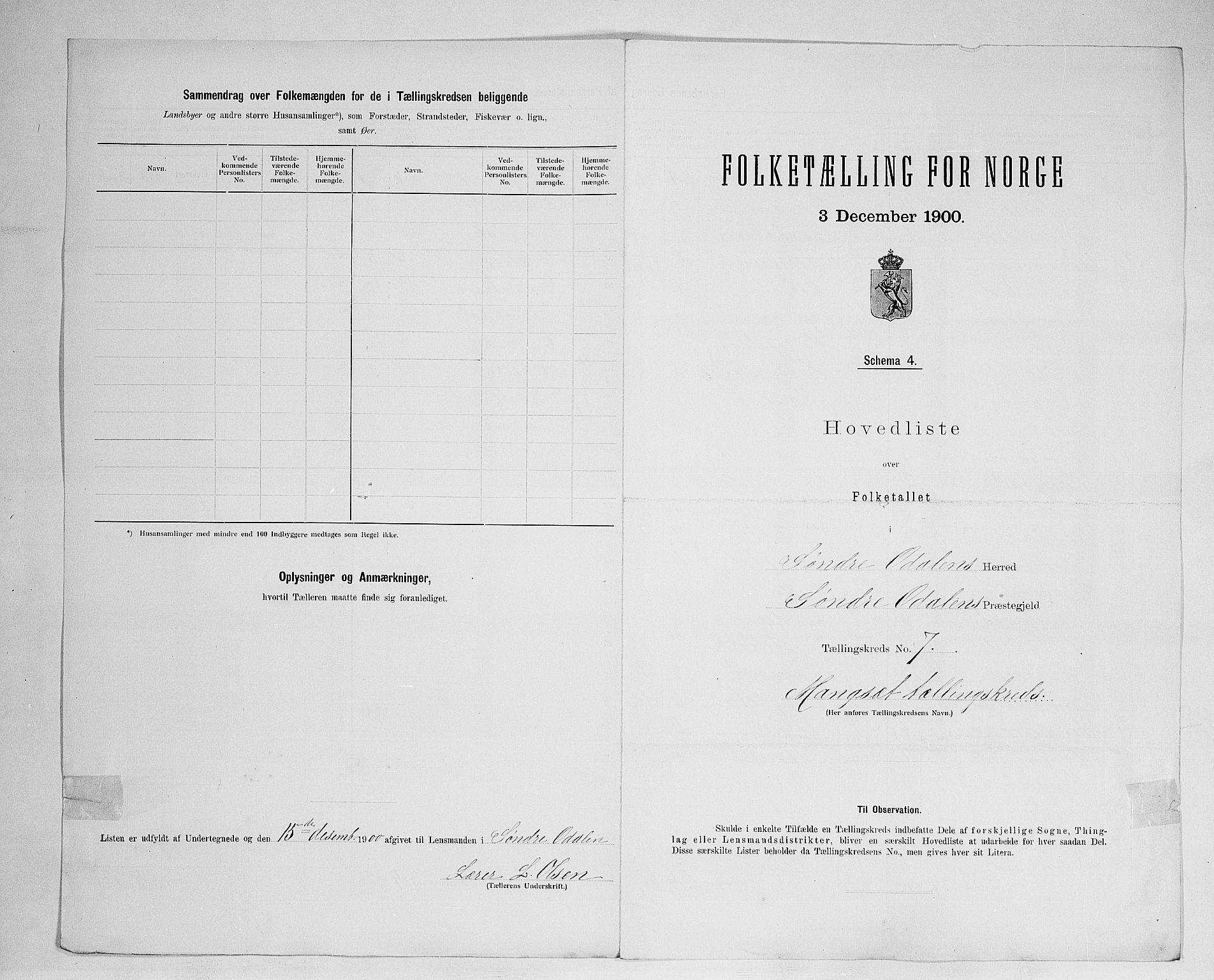 SAH, 1900 census for Sør-Odal, 1900, p. 34