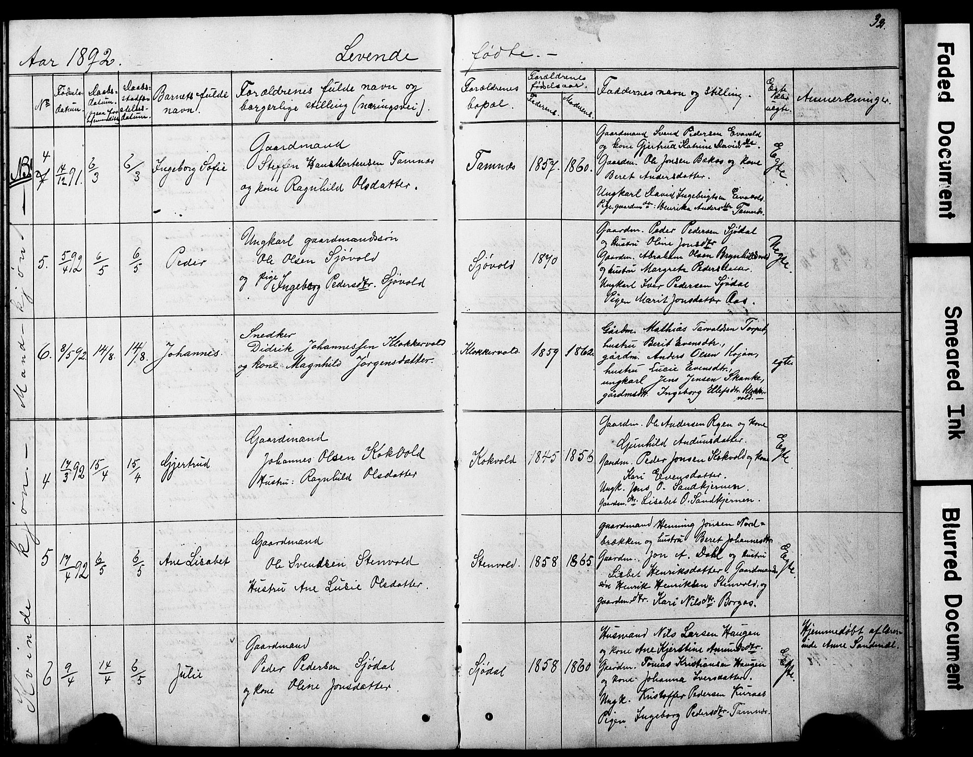 Ministerialprotokoller, klokkerbøker og fødselsregistre - Sør-Trøndelag, SAT/A-1456/683/L0949: Parish register (copy) no. 683C01, 1880-1896, p. 32