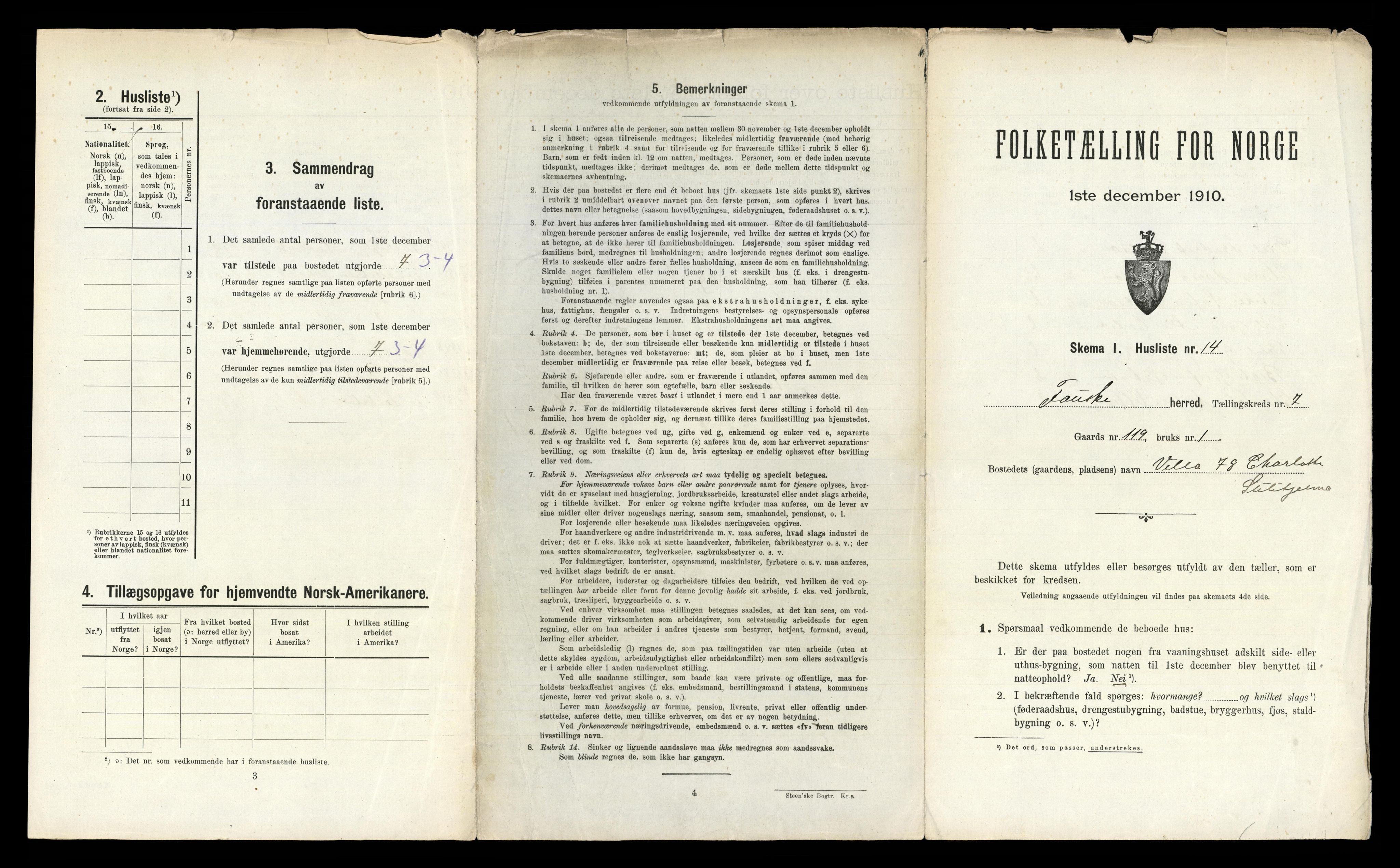 RA, 1910 census for Fauske, 1910, p. 390