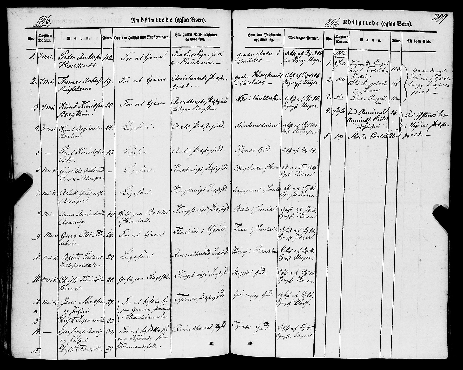 Strandebarm sokneprestembete, SAB/A-78401/H/Haa: Parish register (official) no. A 7, 1844-1872, p. 299