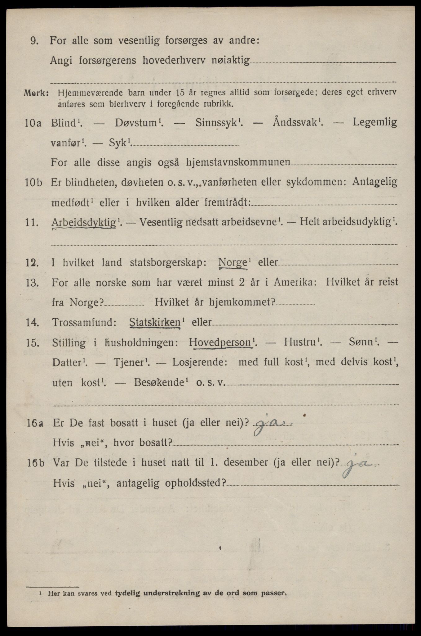 SAST, 1920 census for Torvastad, 1920, p. 4979