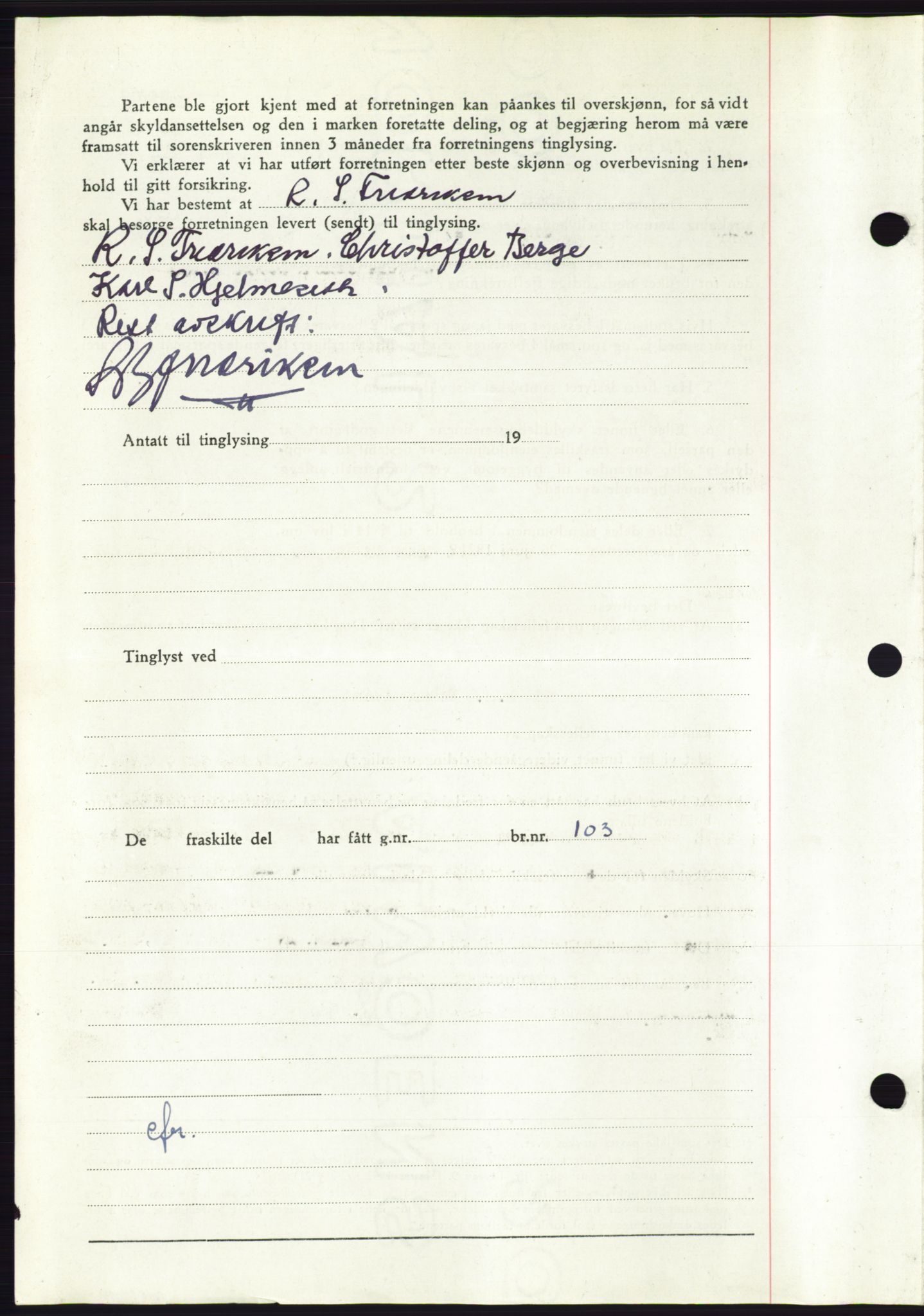 Søre Sunnmøre sorenskriveri, AV/SAT-A-4122/1/2/2C/L0101: Mortgage book no. 27A, 1955-1955, Diary no: : 1145/1955