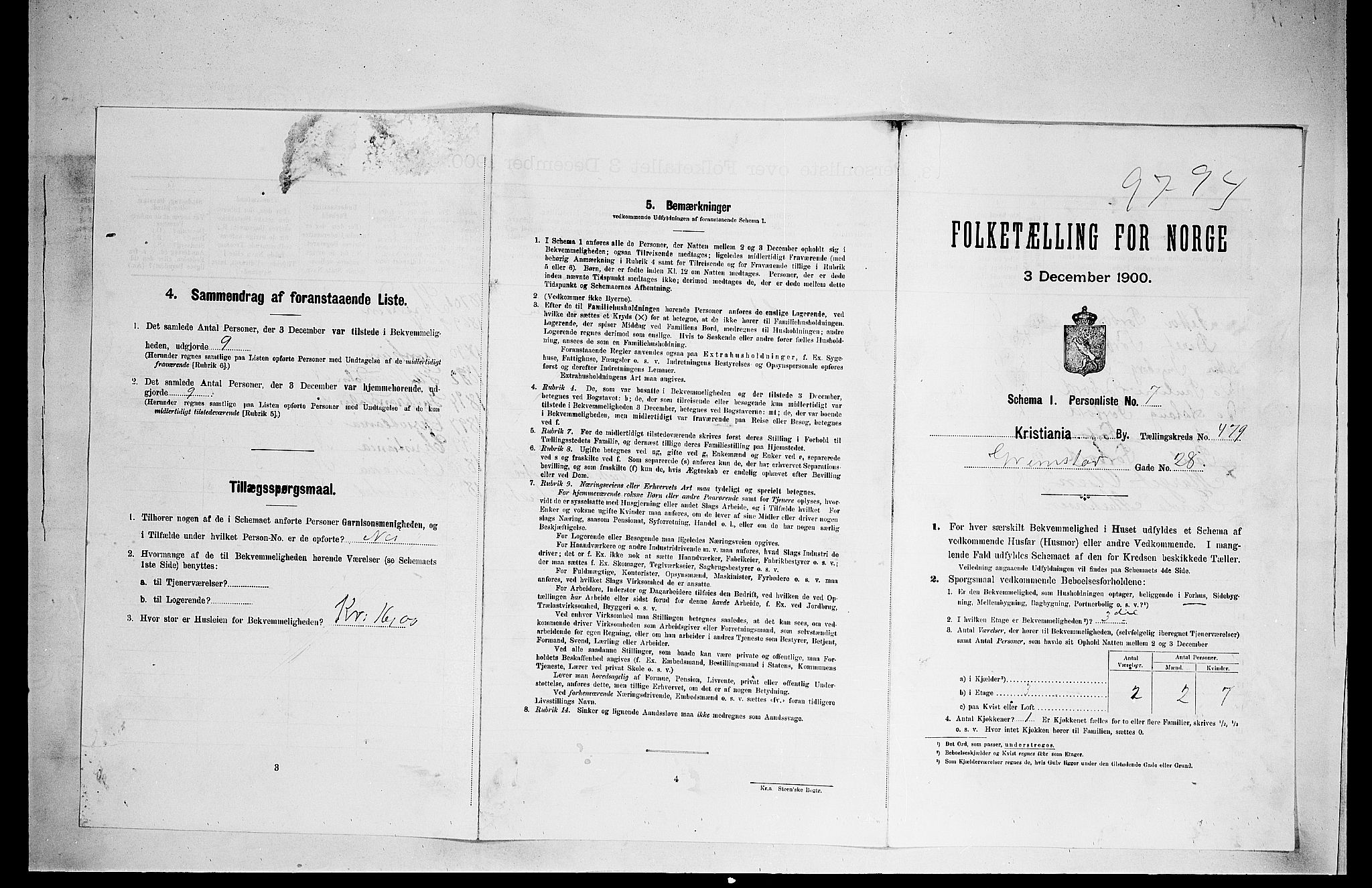 SAO, 1900 census for Kristiania, 1900, p. 28220
