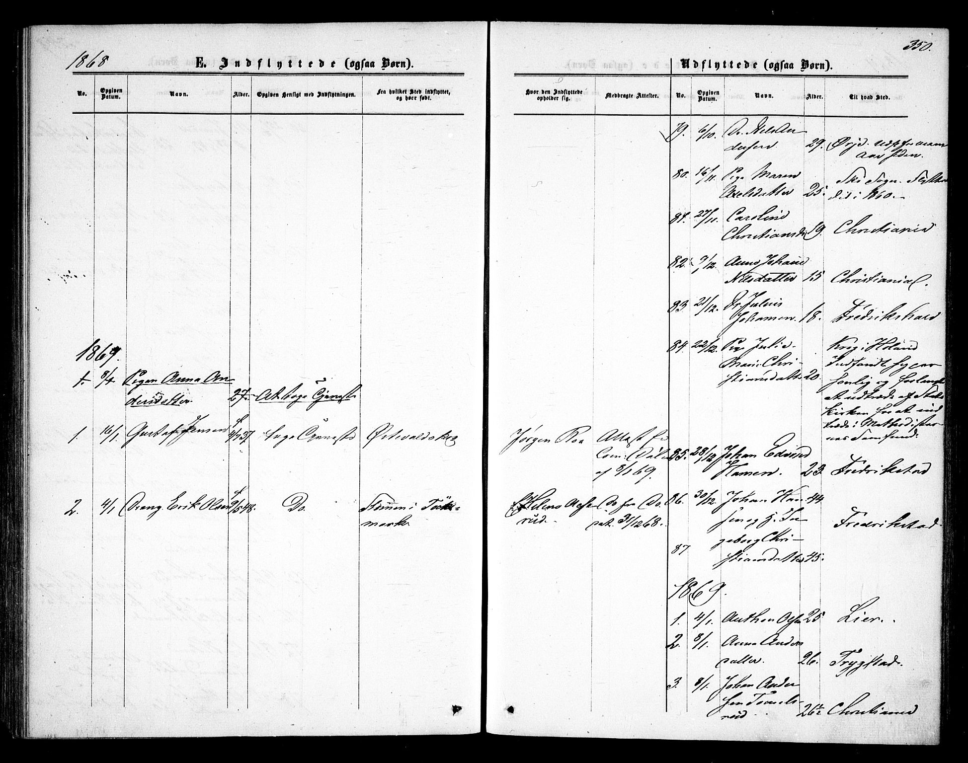 Rødenes prestekontor Kirkebøker, SAO/A-2005/F/Fa/L0007: Parish register (official) no. I 7, 1860-1869, p. 350