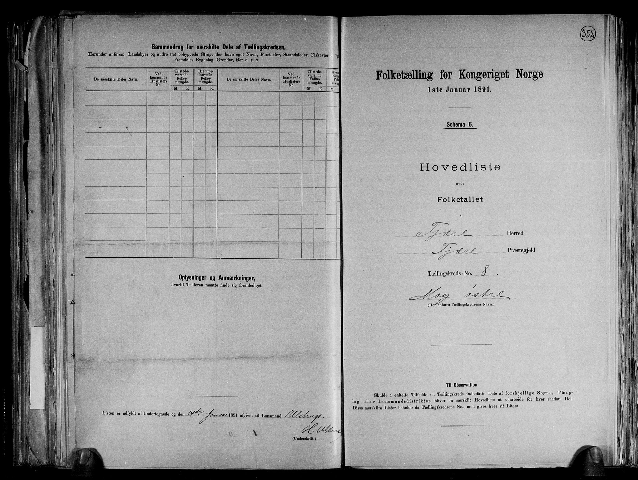 RA, 1891 census for 0923 Fjære, 1891, p. 20