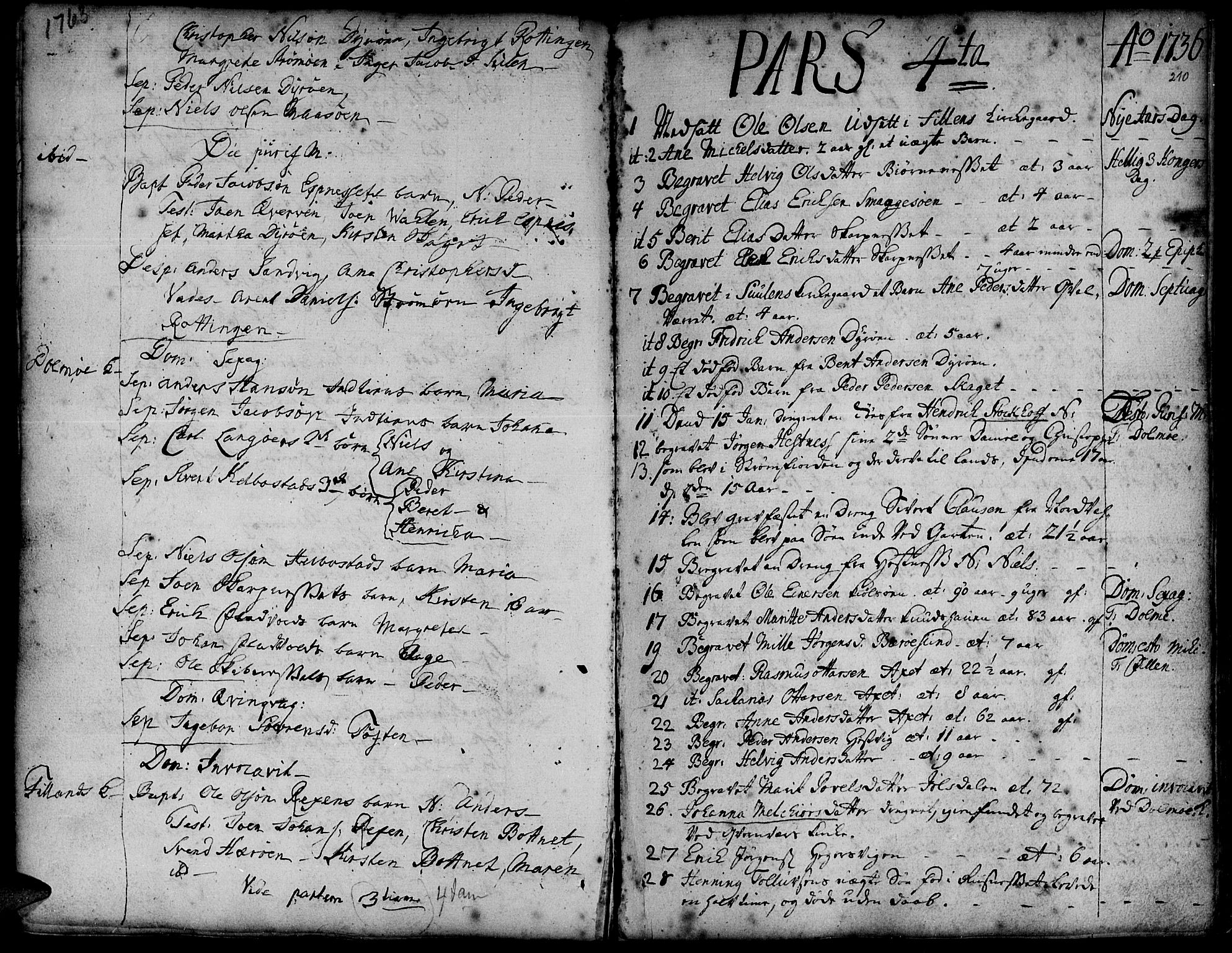 Ministerialprotokoller, klokkerbøker og fødselsregistre - Sør-Trøndelag, SAT/A-1456/634/L0525: Parish register (official) no. 634A01, 1736-1775, p. 210