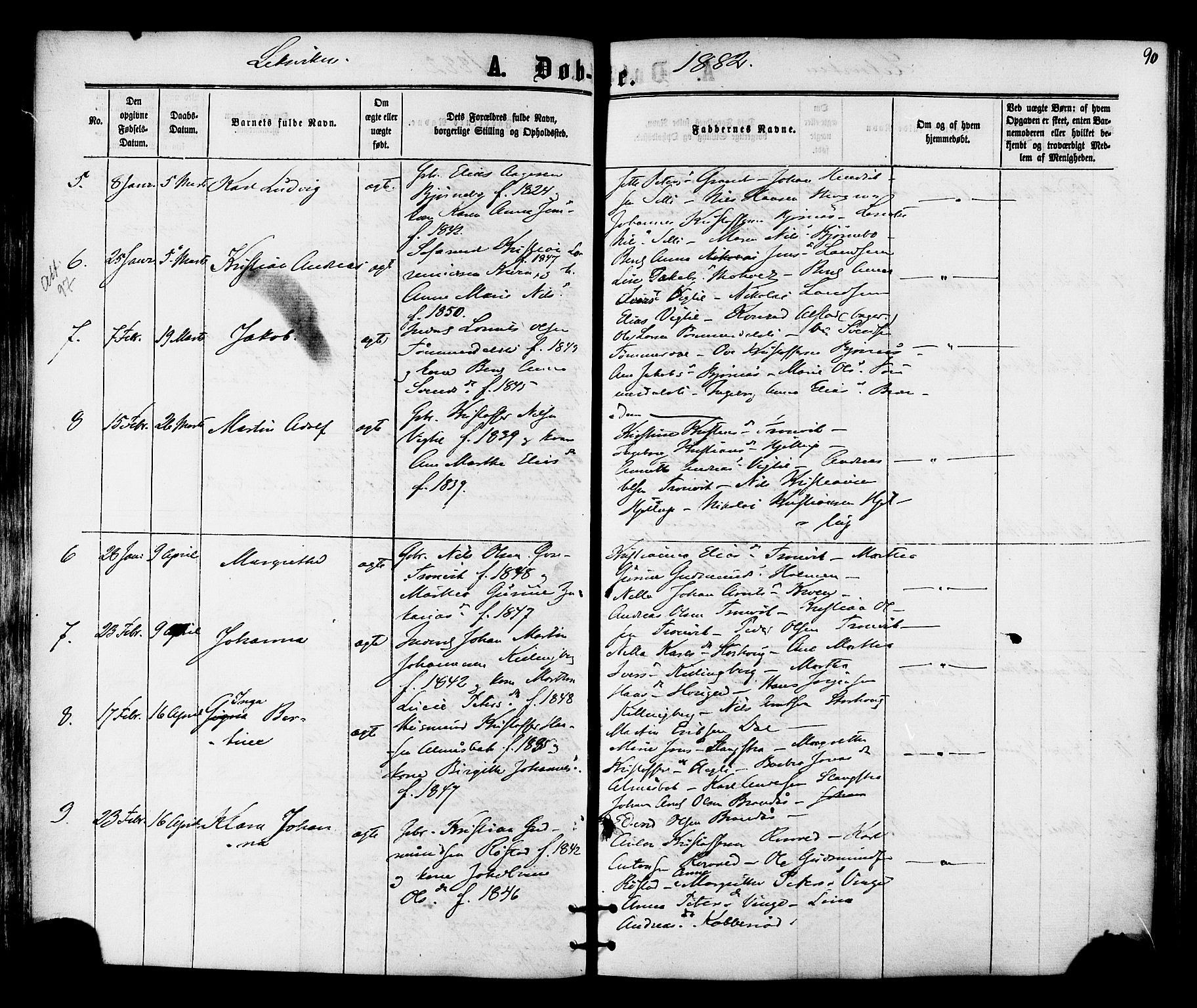 Ministerialprotokoller, klokkerbøker og fødselsregistre - Nord-Trøndelag, SAT/A-1458/701/L0009: Parish register (official) no. 701A09 /1, 1864-1882, p. 90