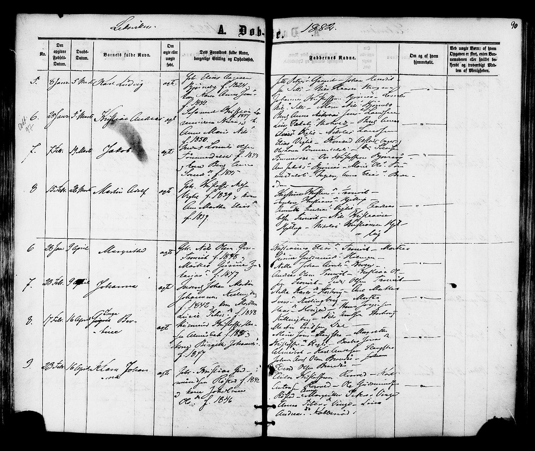 Ministerialprotokoller, klokkerbøker og fødselsregistre - Nord-Trøndelag, AV/SAT-A-1458/701/L0009: Parish register (official) no. 701A09 /1, 1864-1882, p. 90