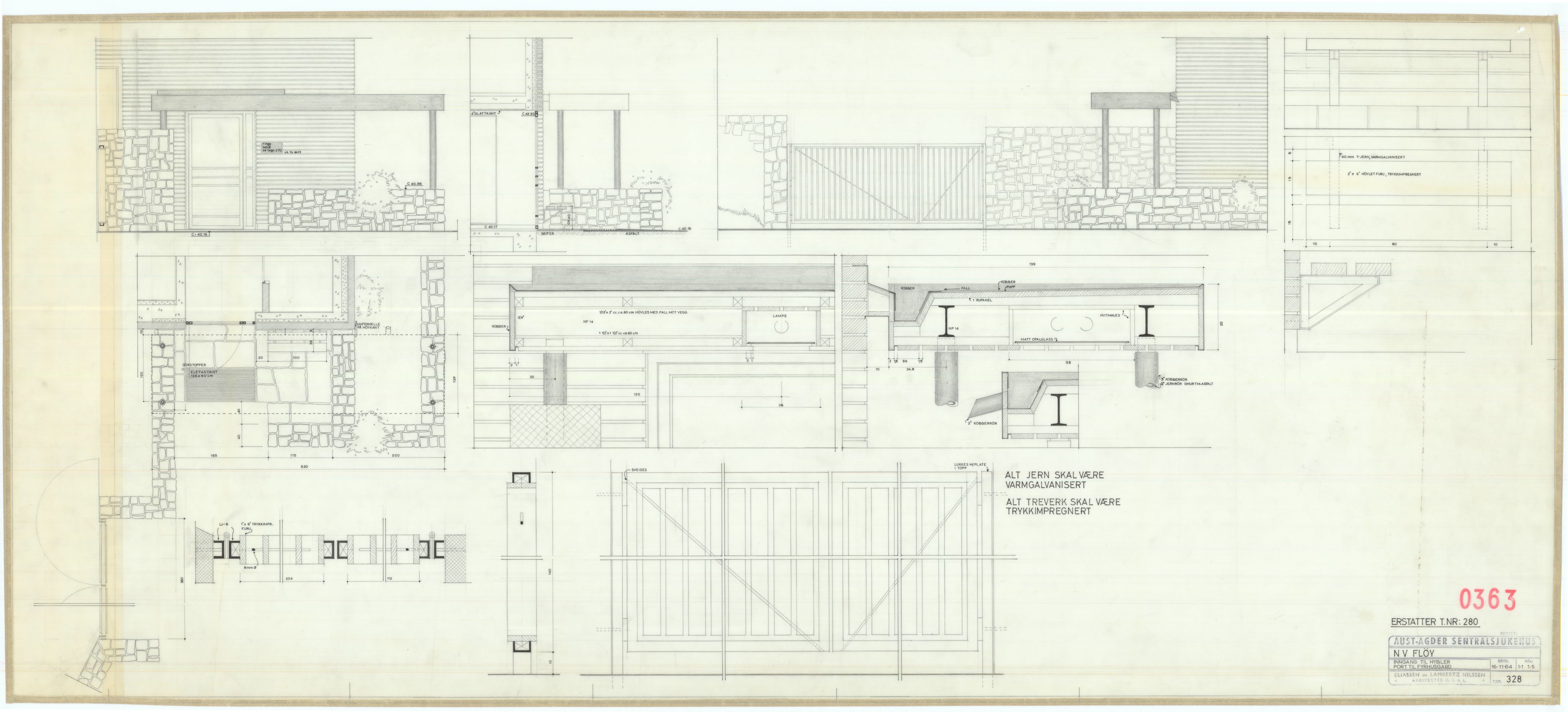 Eliassen og Lambertz-Nilssen Arkitekter, AAKS/PA-2983/T/T01/L0003: Tegningskogger 0363, 1960-1966, p. 17