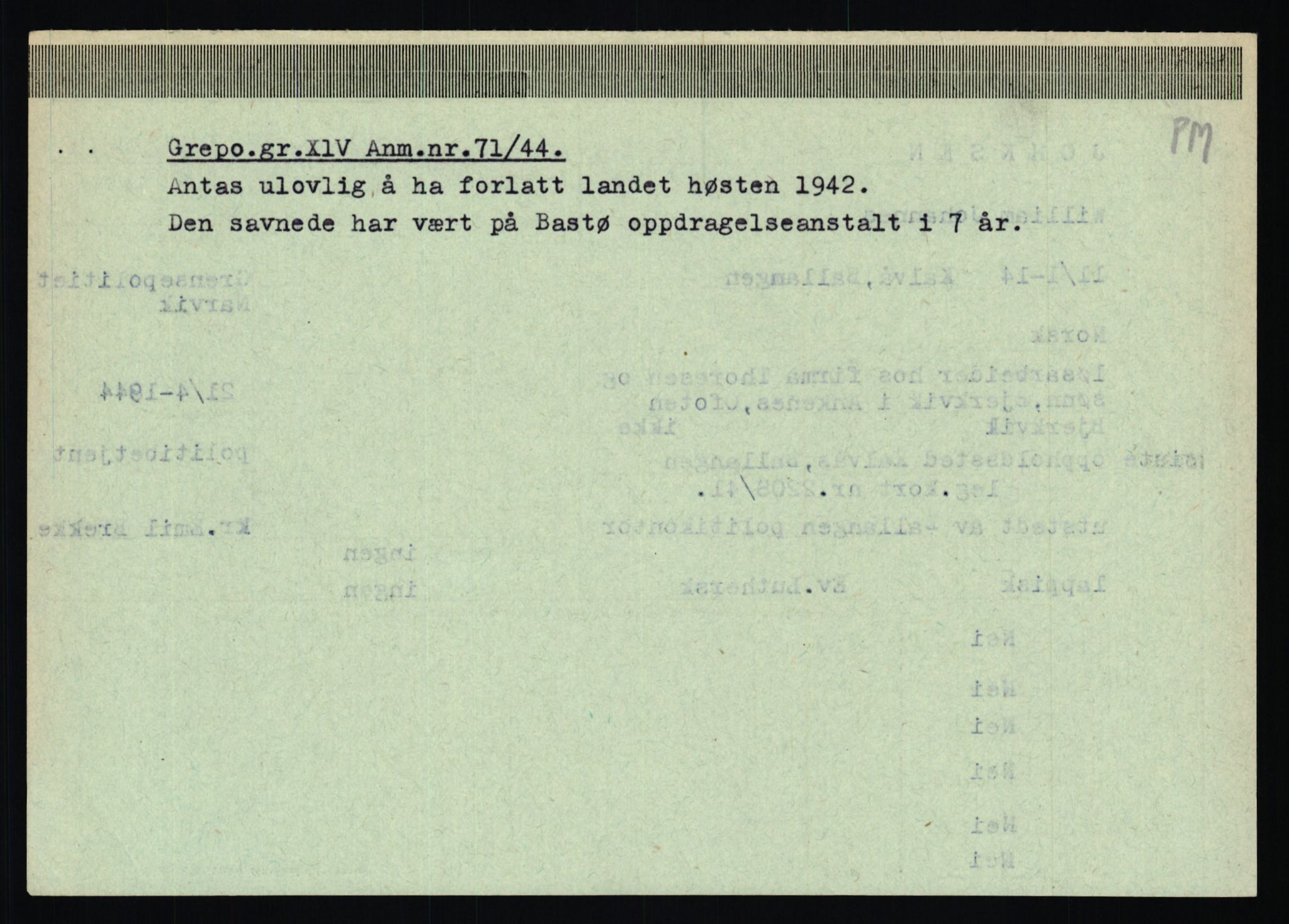 Statspolitiet - Hovedkontoret / Osloavdelingen, AV/RA-S-1329/C/Ca/L0008: Johan(nes)sen - Knoph, 1943-1945, p. 2314