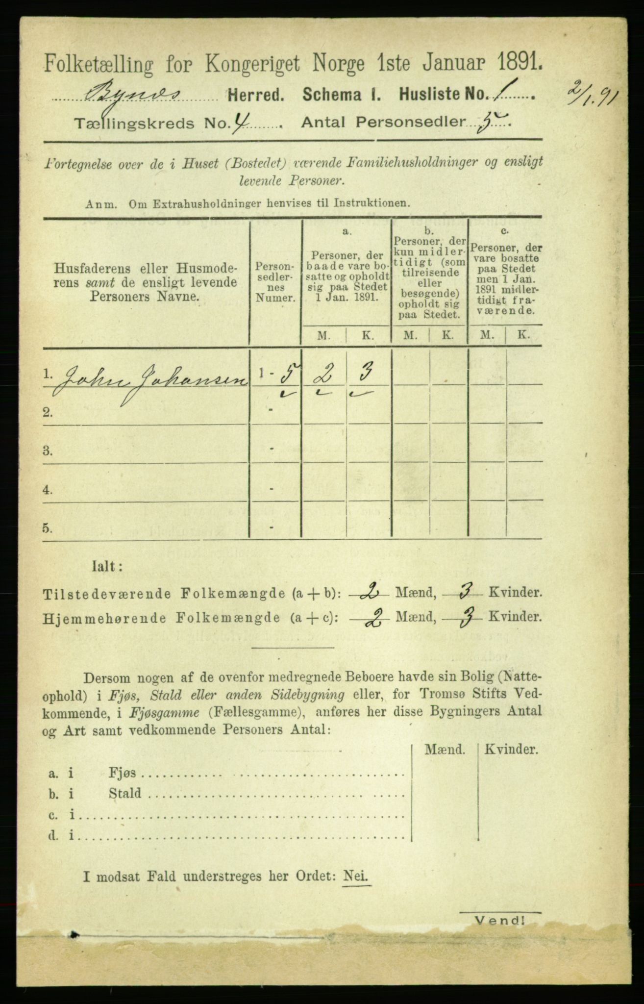 RA, 1891 census for 1655 Byneset, 1891, p. 1509