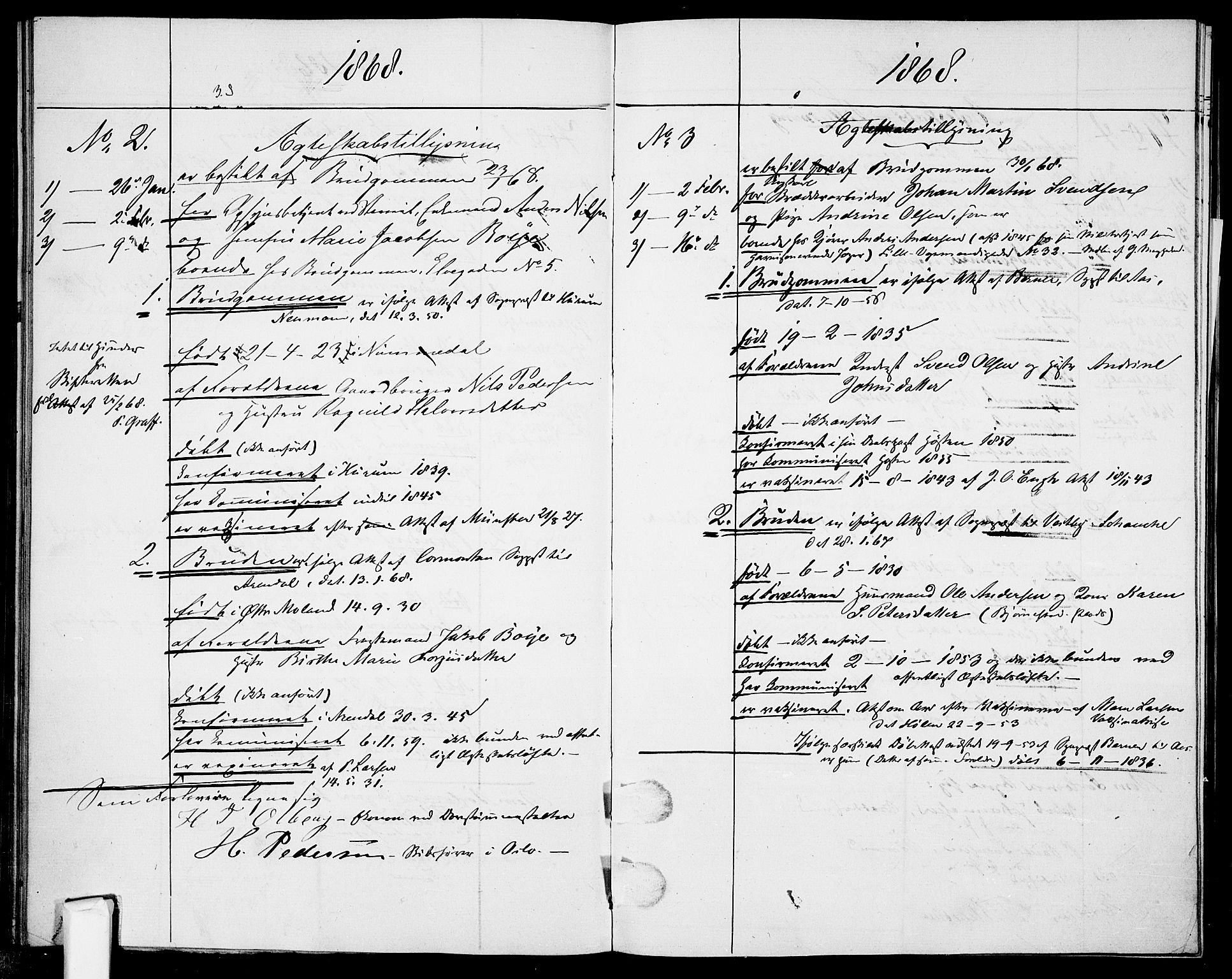 Garnisonsmenigheten Kirkebøker, AV/SAO-A-10846/H/Ha/L0006: Banns register no. I 6, 1856-1872