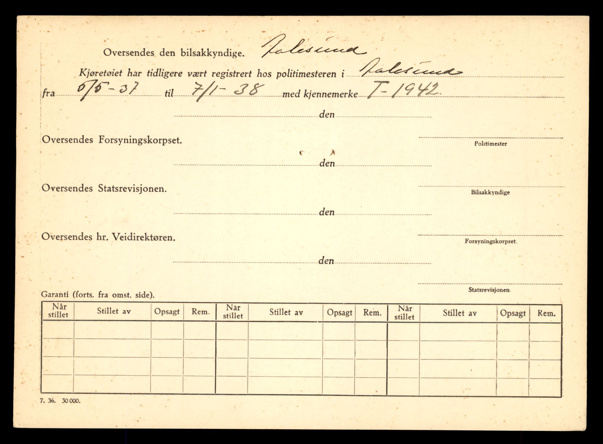 Møre og Romsdal vegkontor - Ålesund trafikkstasjon, SAT/A-4099/F/Fe/L0012: Registreringskort for kjøretøy T 1290 - T 1450, 1927-1998, p. 816