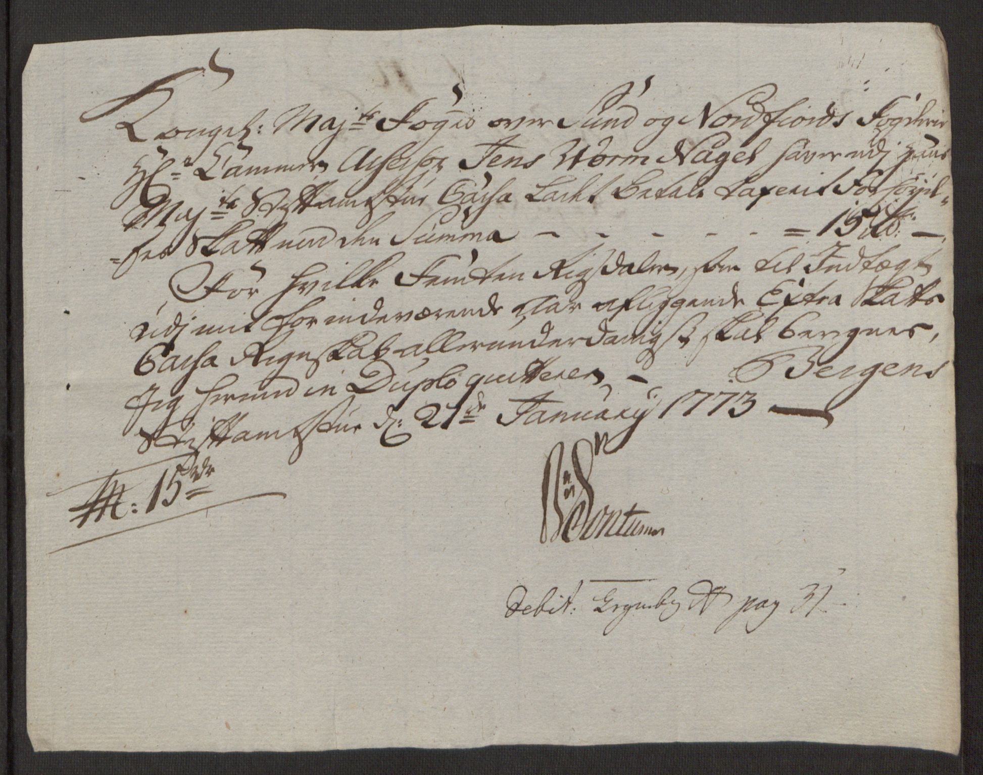 Rentekammeret inntil 1814, Reviderte regnskaper, Fogderegnskap, AV/RA-EA-4092/R53/L3551: Ekstraskatten Sunn- og Nordfjord, 1772, p. 51