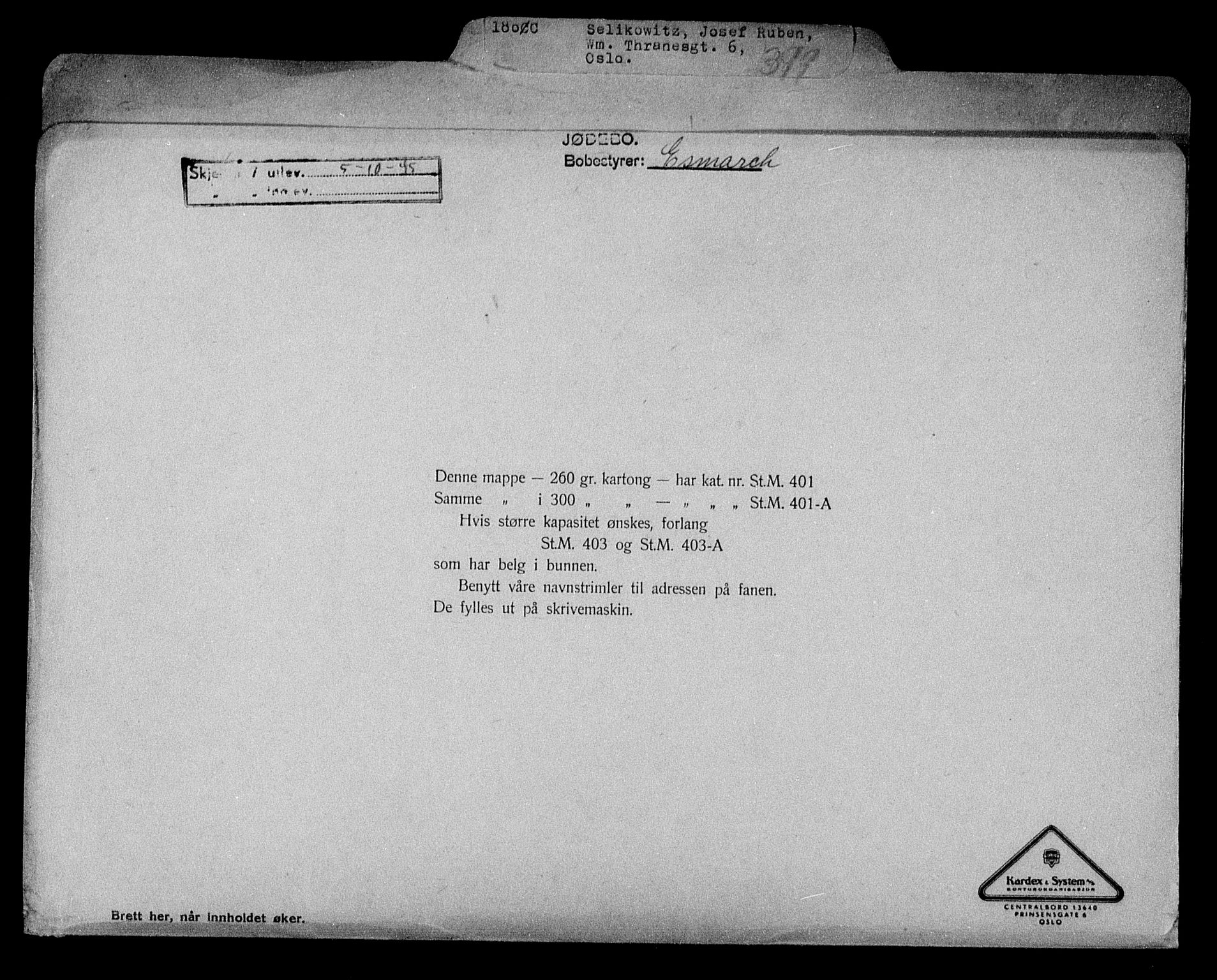 Justisdepartementet, Tilbakeføringskontoret for inndratte formuer, AV/RA-S-1564/H/Hc/Hcc/L0981: --, 1945-1947, p. 2