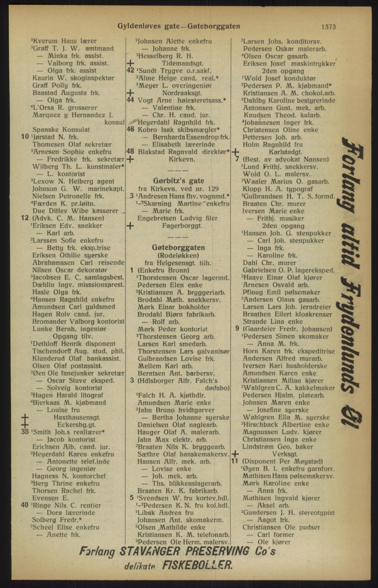 Kristiania/Oslo adressebok, PUBL/-, 1915, p. 1373